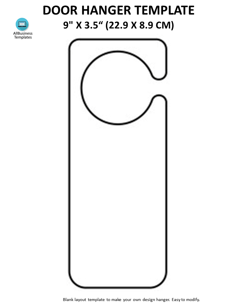 Kostenloses Door Hanger Template inside Free Printable Door Hanger Template