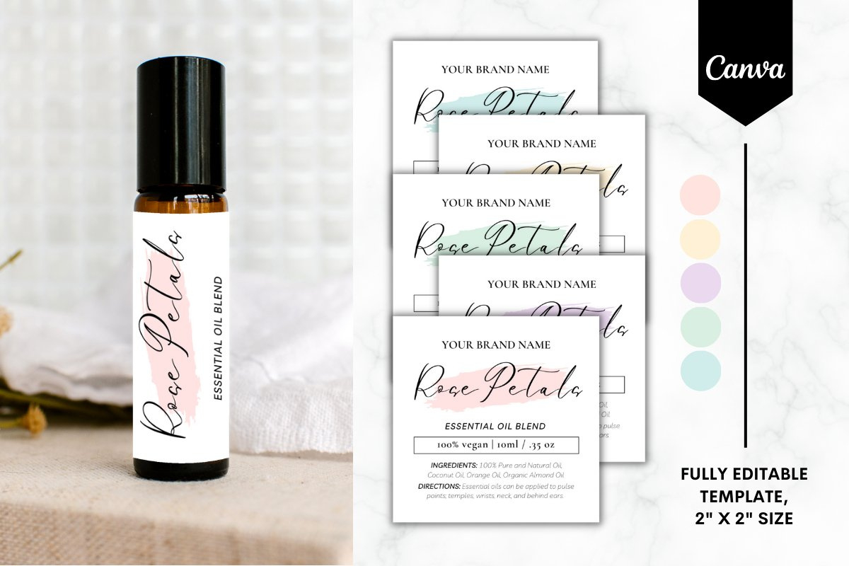 Labels For 10Ml Roller Bottlespixel Perfect - One Drop within Free Printable Roller Bottle Labels