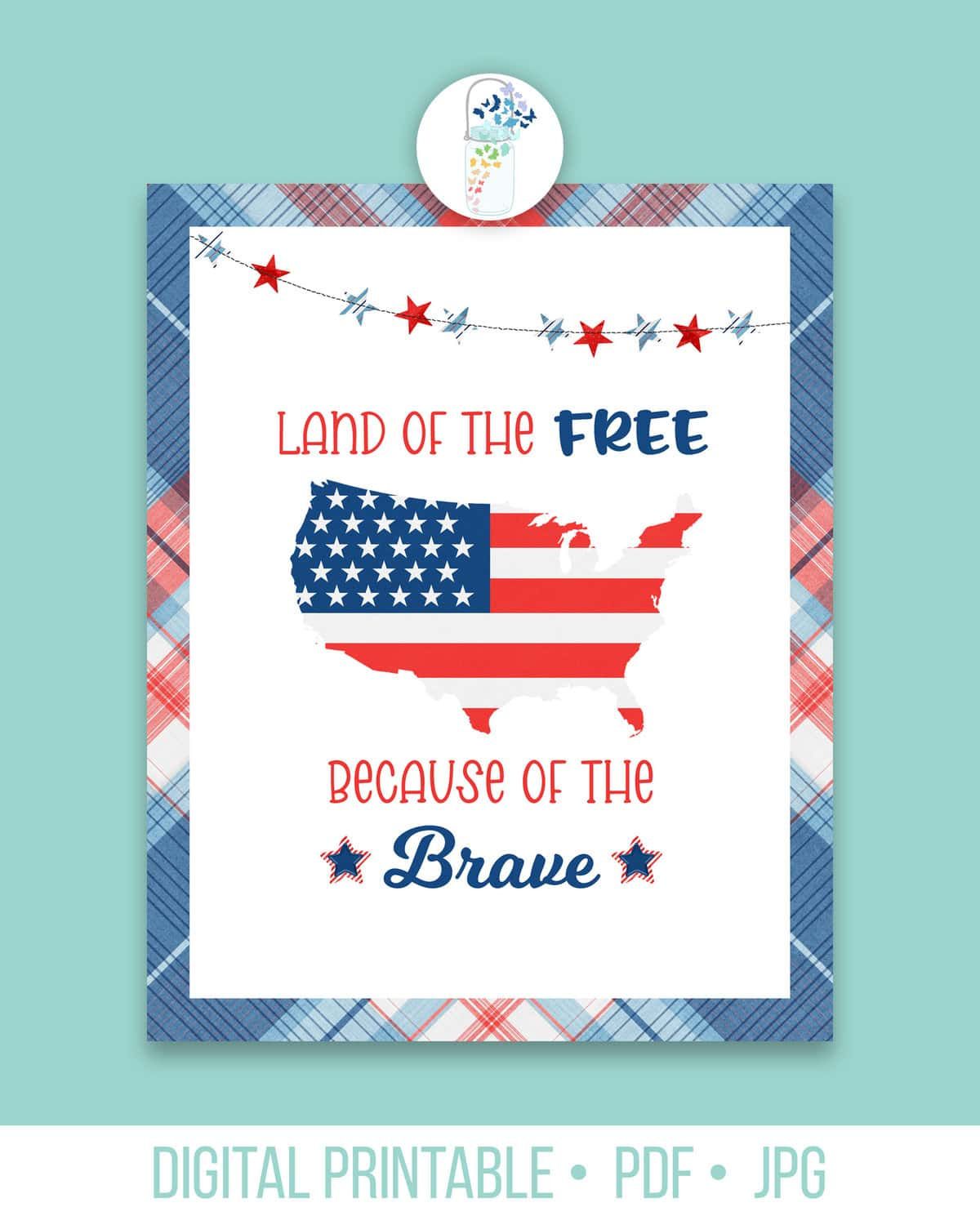 Land Of The Free Because Of The Brave Printable Art pertaining to Home Of The Free Because Of The Brave Printable