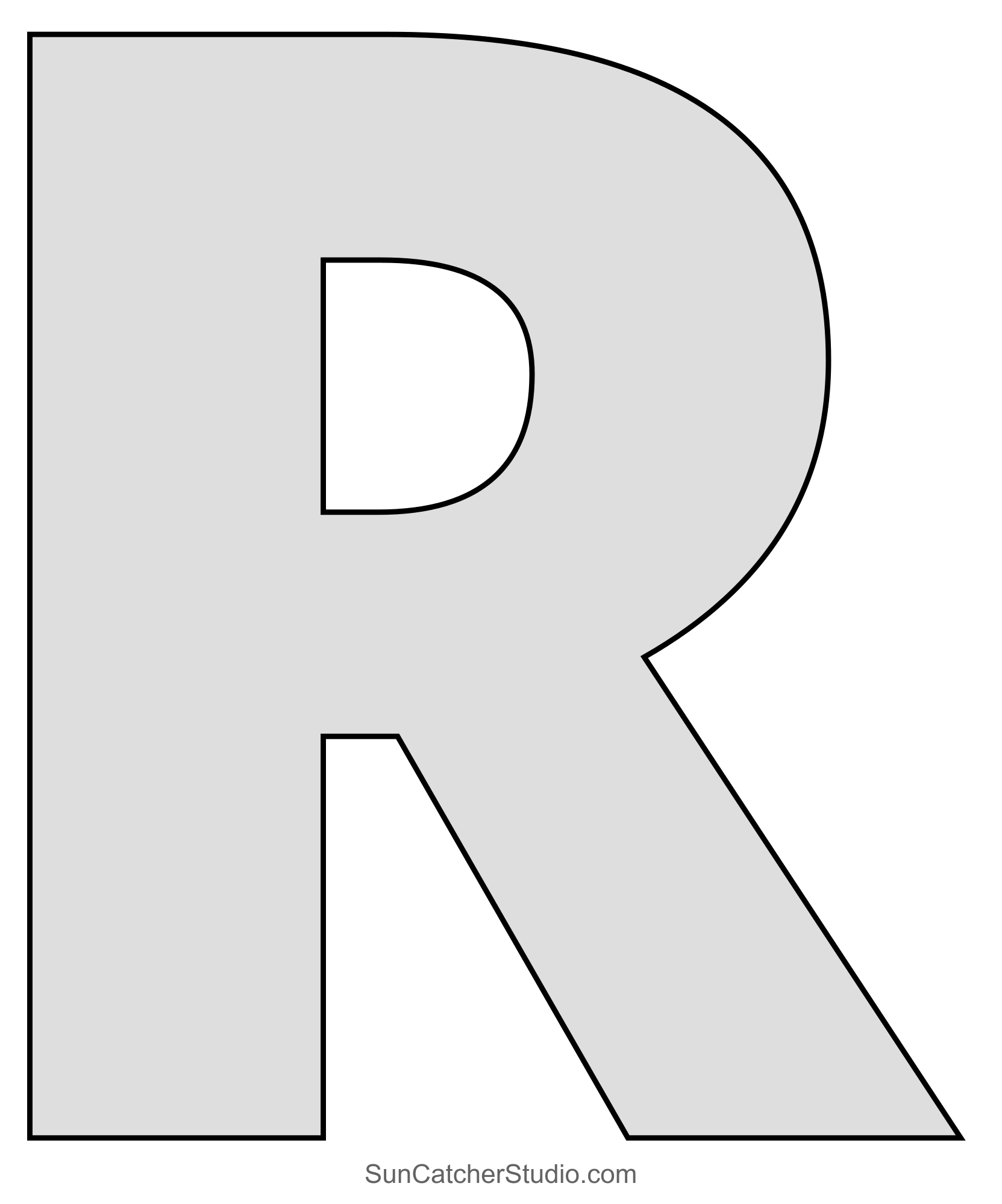 Large Letter Stencils (Printable Alphabet Lettering Font) – Free in Free Printable 8 Inch Letters