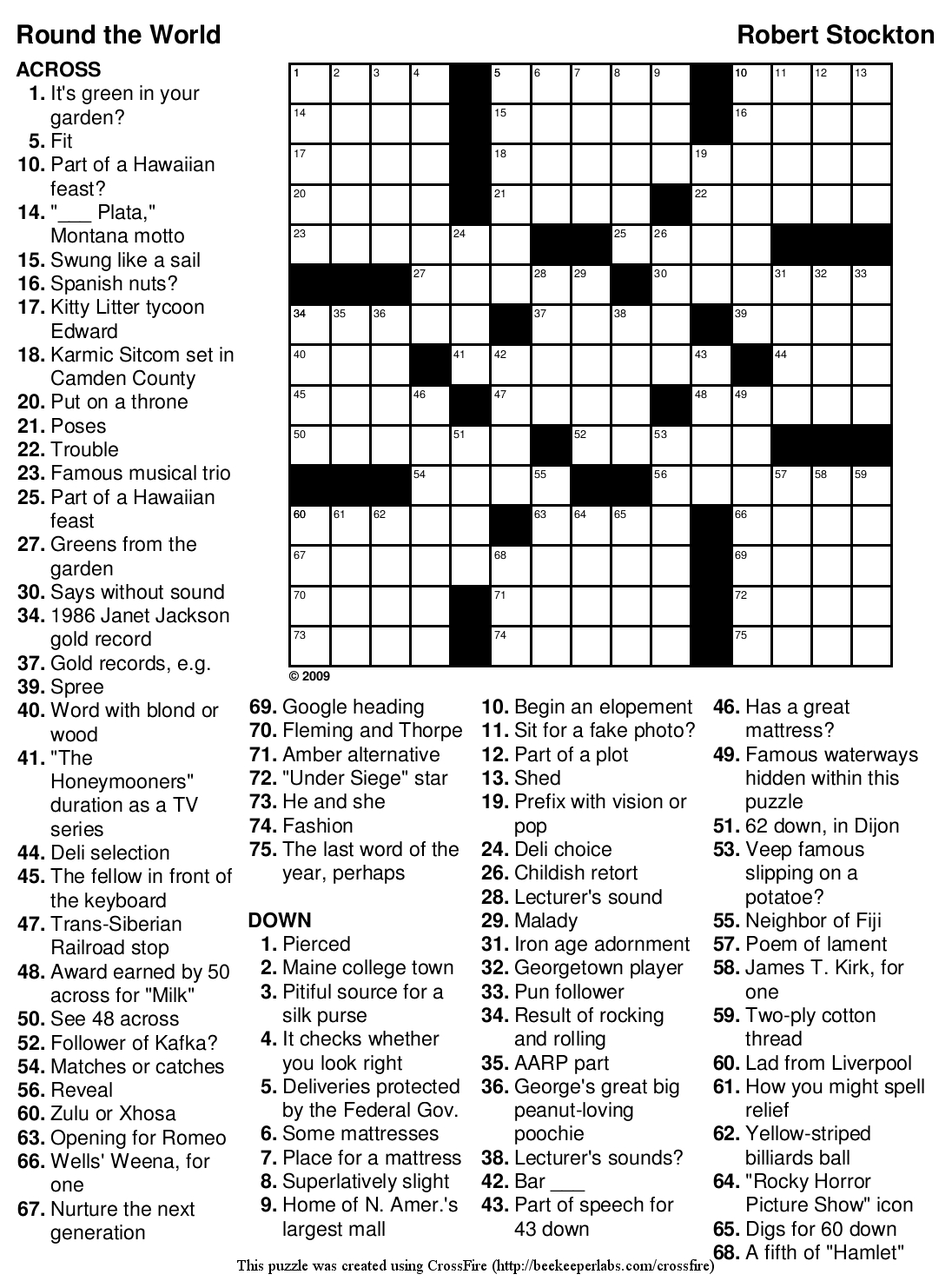 Large Print Crossword Puzzles For Seniors | Carelinx - Worksheets for Free Printable Large Print Crossword Puzzles