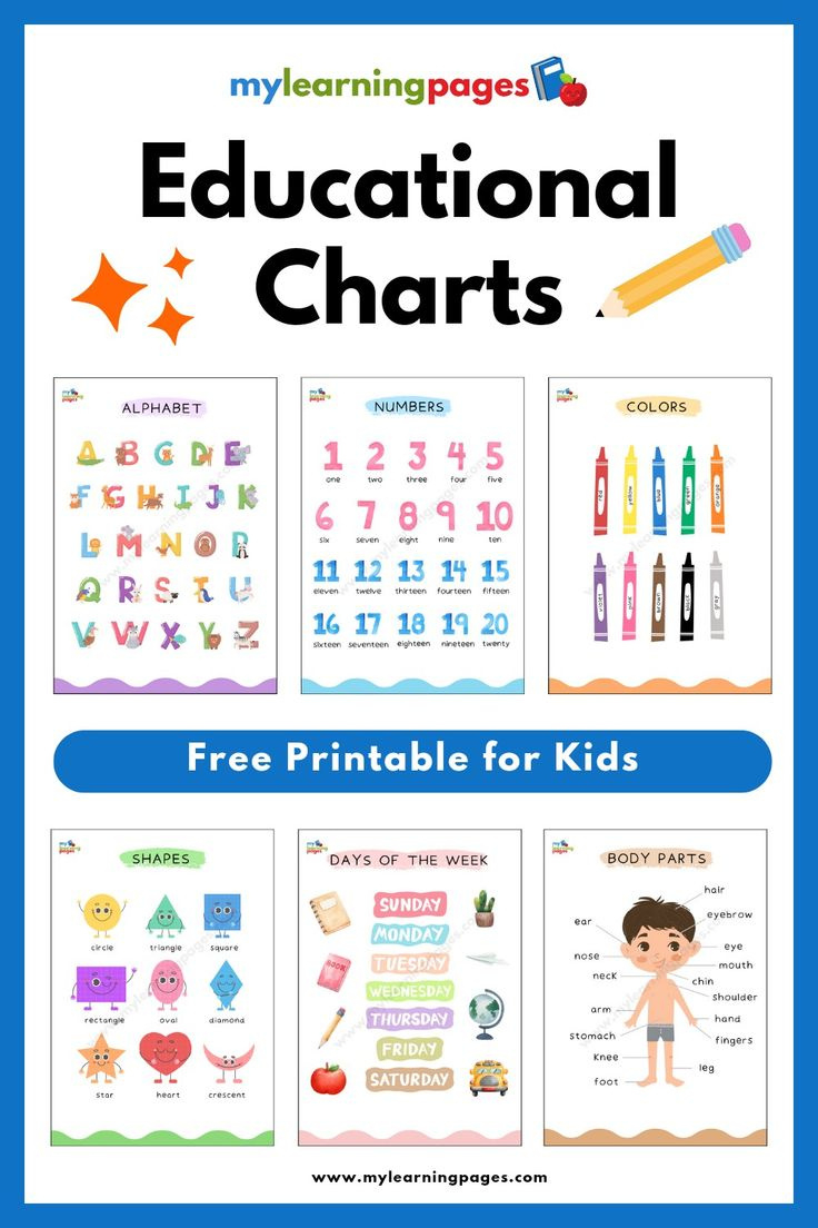 Learning Charts For Kids Free Printable intended for Free Printable Charts For Classroom