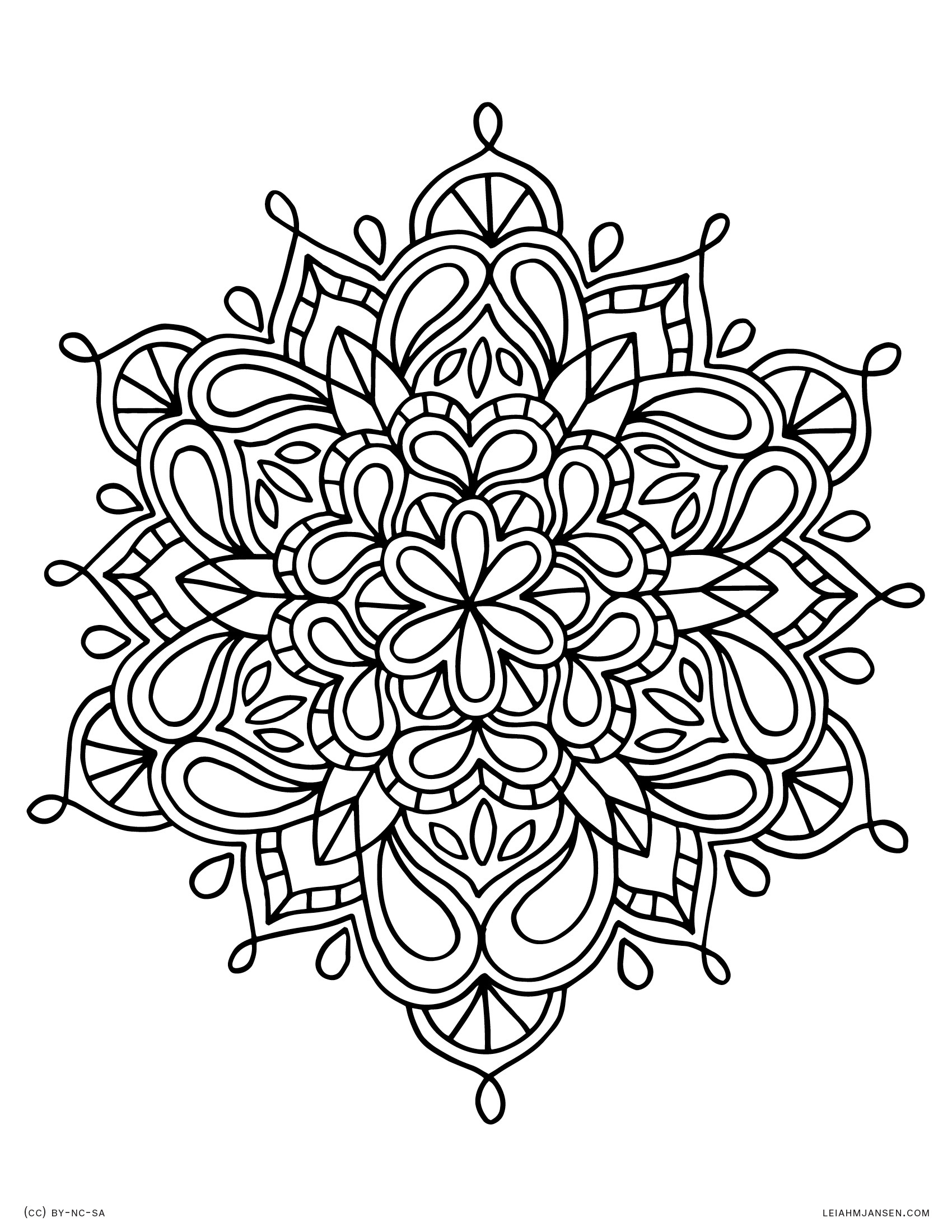 Leiah M Jansen with Free Printable Mandala Patterns