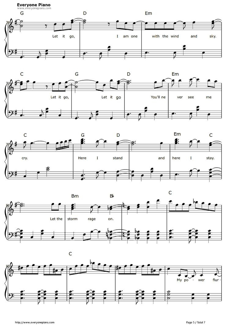 Let It Go (Frozen) | Easy Piano Sheet Music – The Piano Student within Frozen Piano Sheet Music Free Printable
