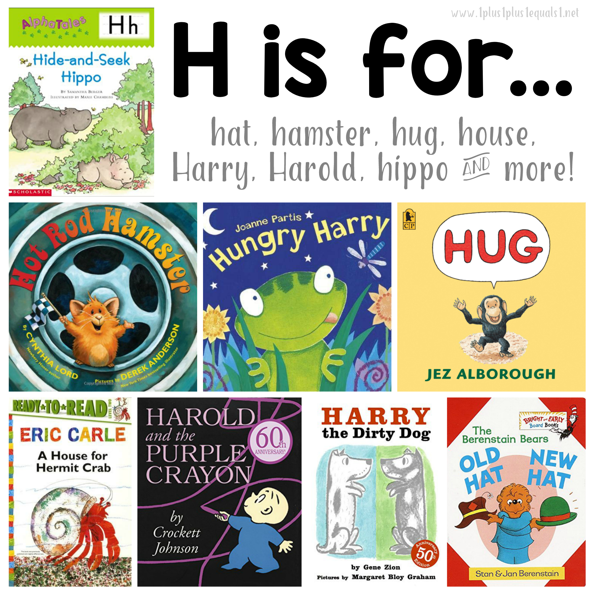 Letter H Printables, Books, And More - 1+1+1=1 in Free Printable Level H Books