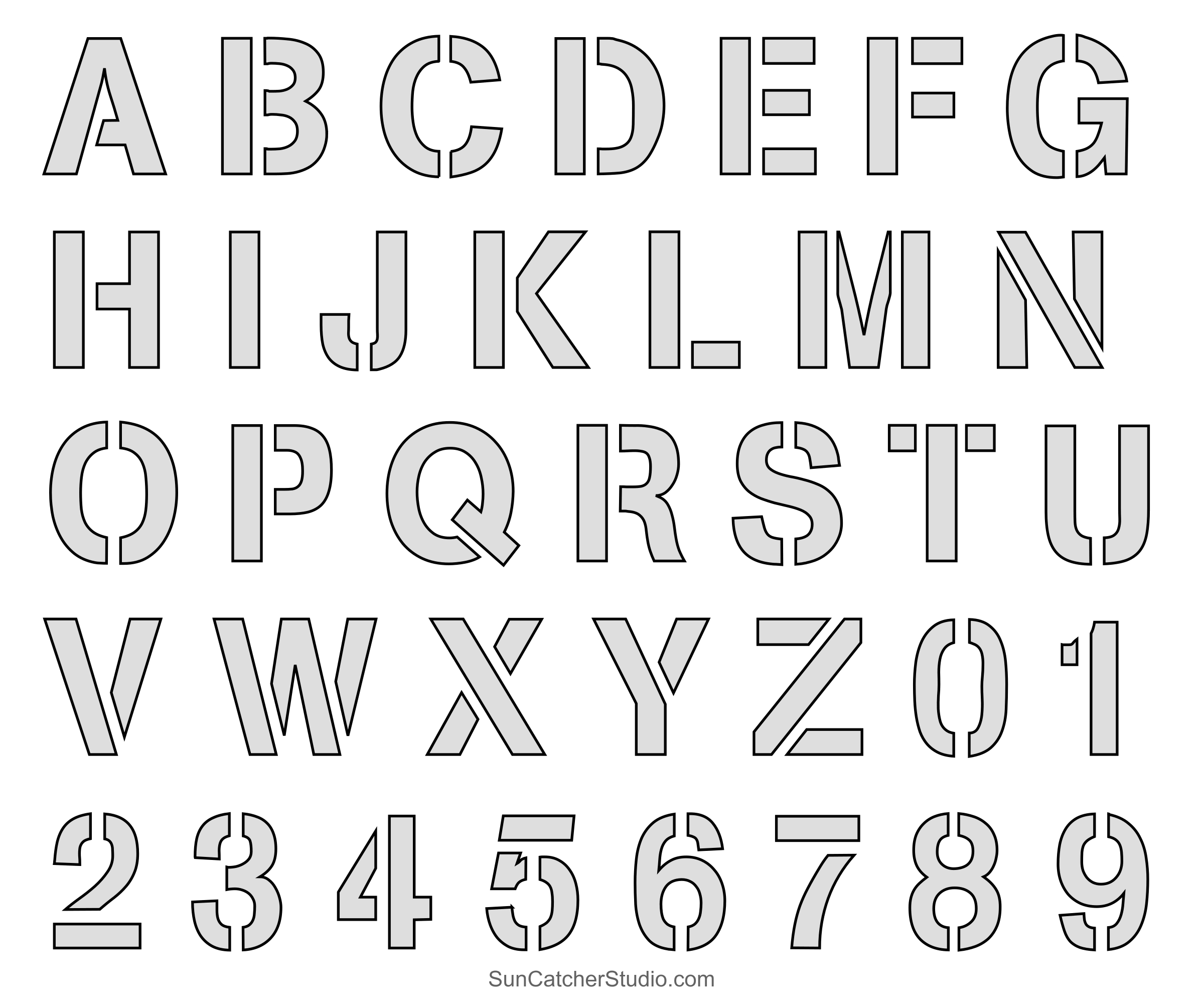 Letter Stencils (Printable Alphabet, Font, Templates, Patterns regarding Online Letter Stencils Free Printable