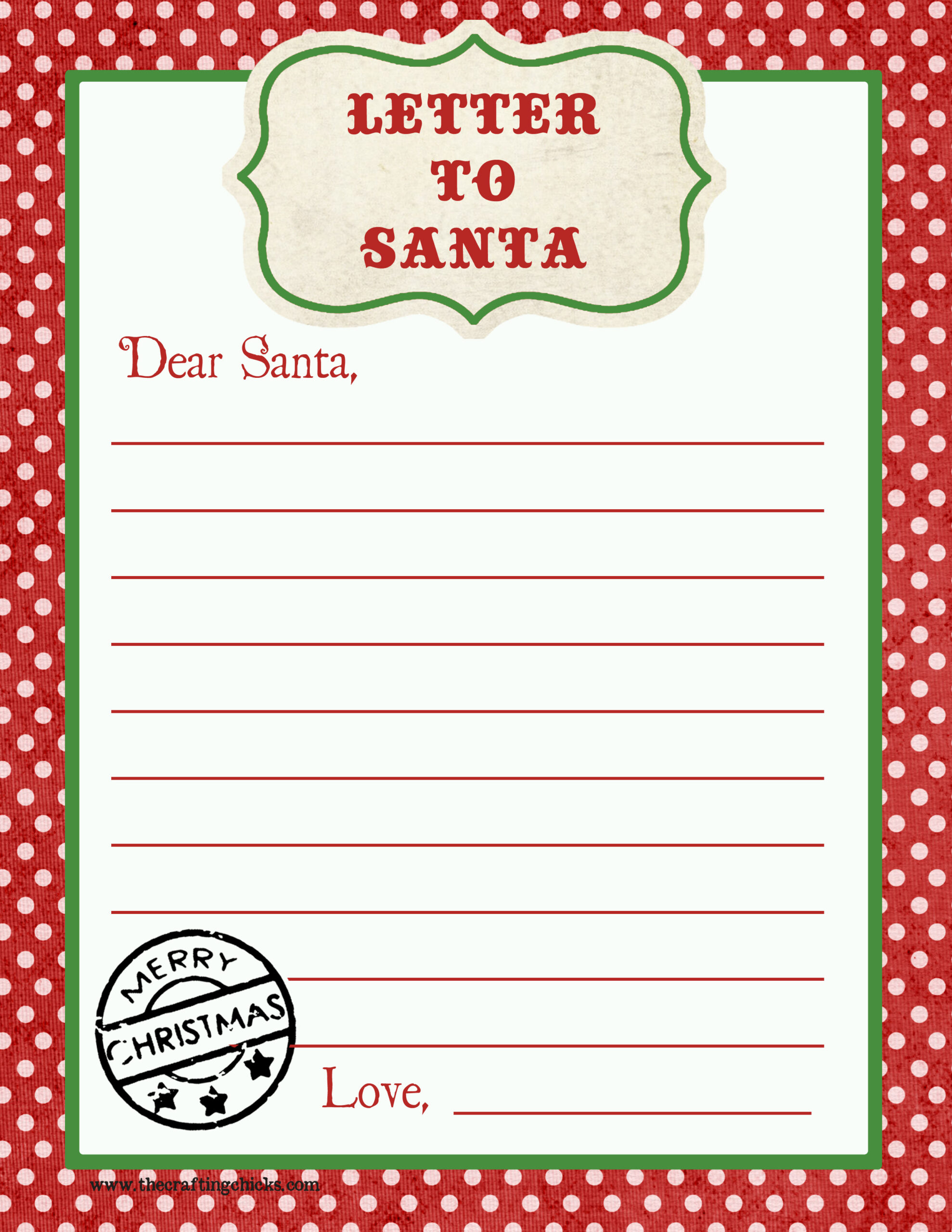 Letter To Santa Free Printable Download intended for Free Printable Dear Santa Stationary