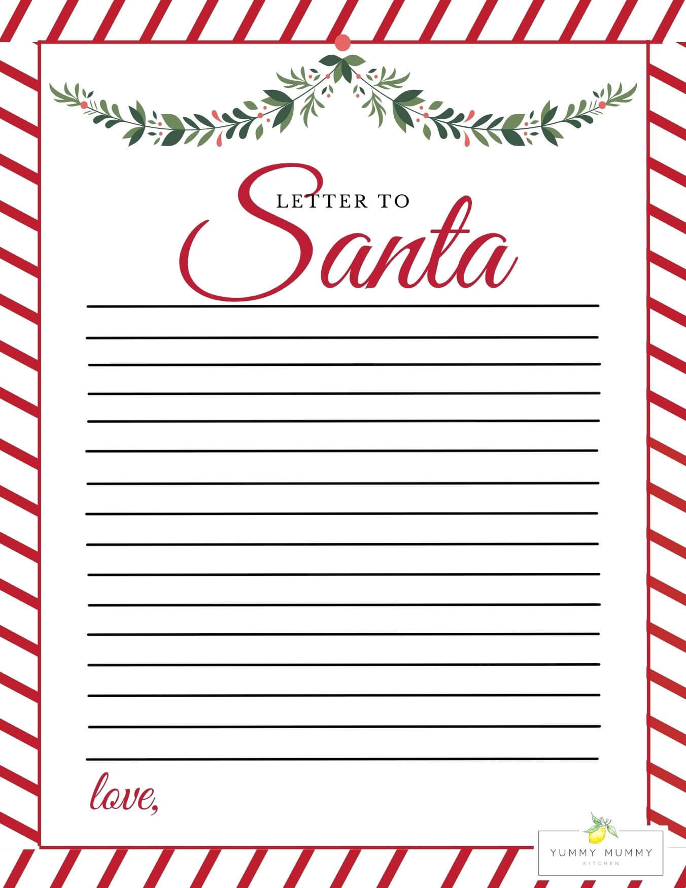 Letter To Santa Templates Story - Yummy Mummy Kitchen throughout Free Printable Dear Santa Stationary