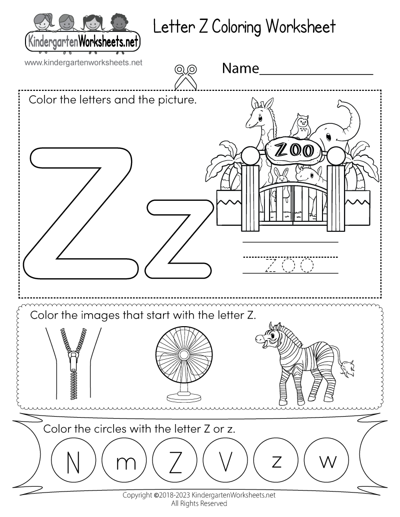 Letter Z Coloring Worksheet - Free Printable, Digital, &amp;amp; Pdf within Letter Z Worksheets Free Printable