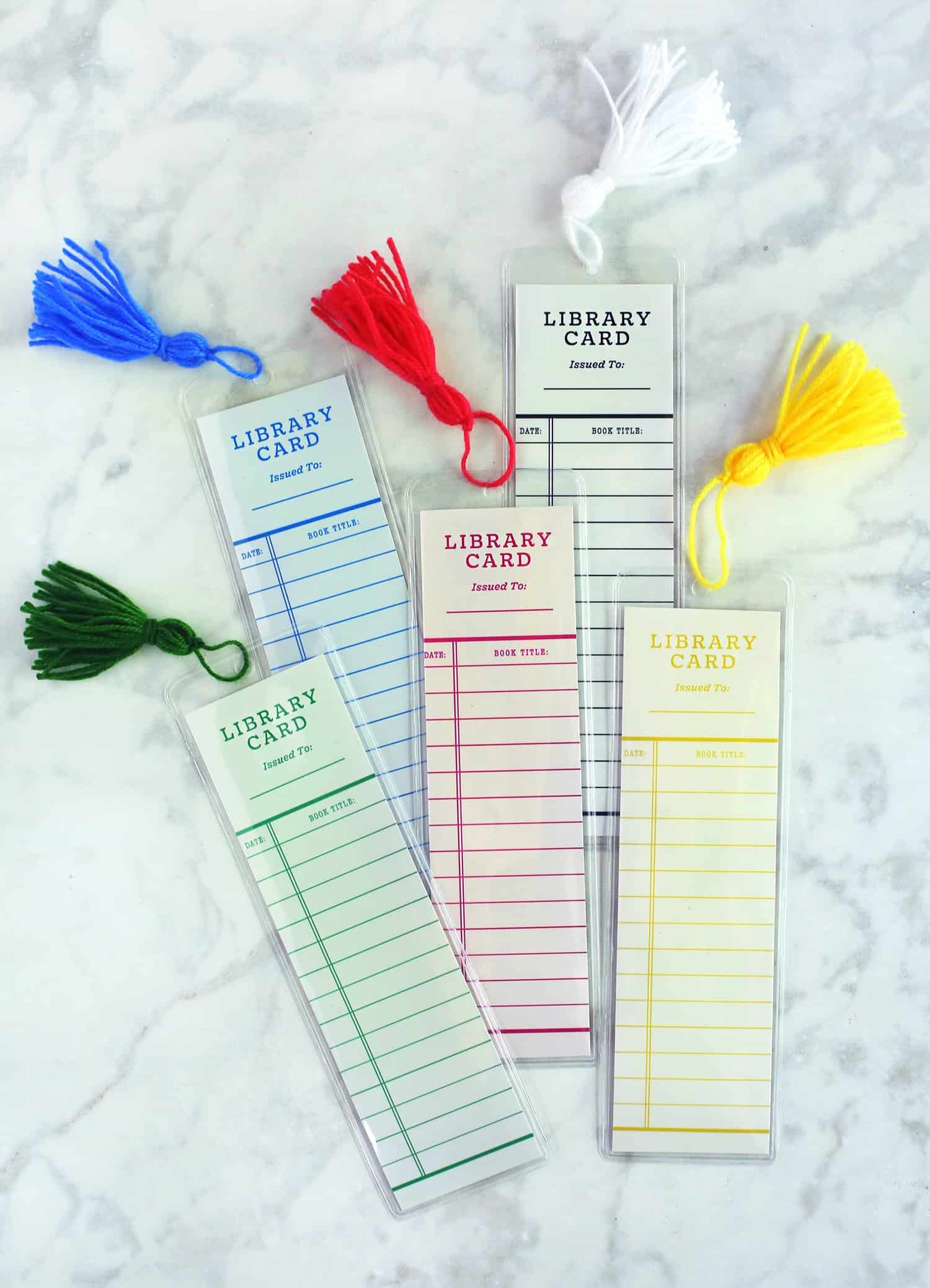Library Card Bookmark (Free Printables) - A Beautiful Mess intended for Free Printable Bookmarks For Libraries