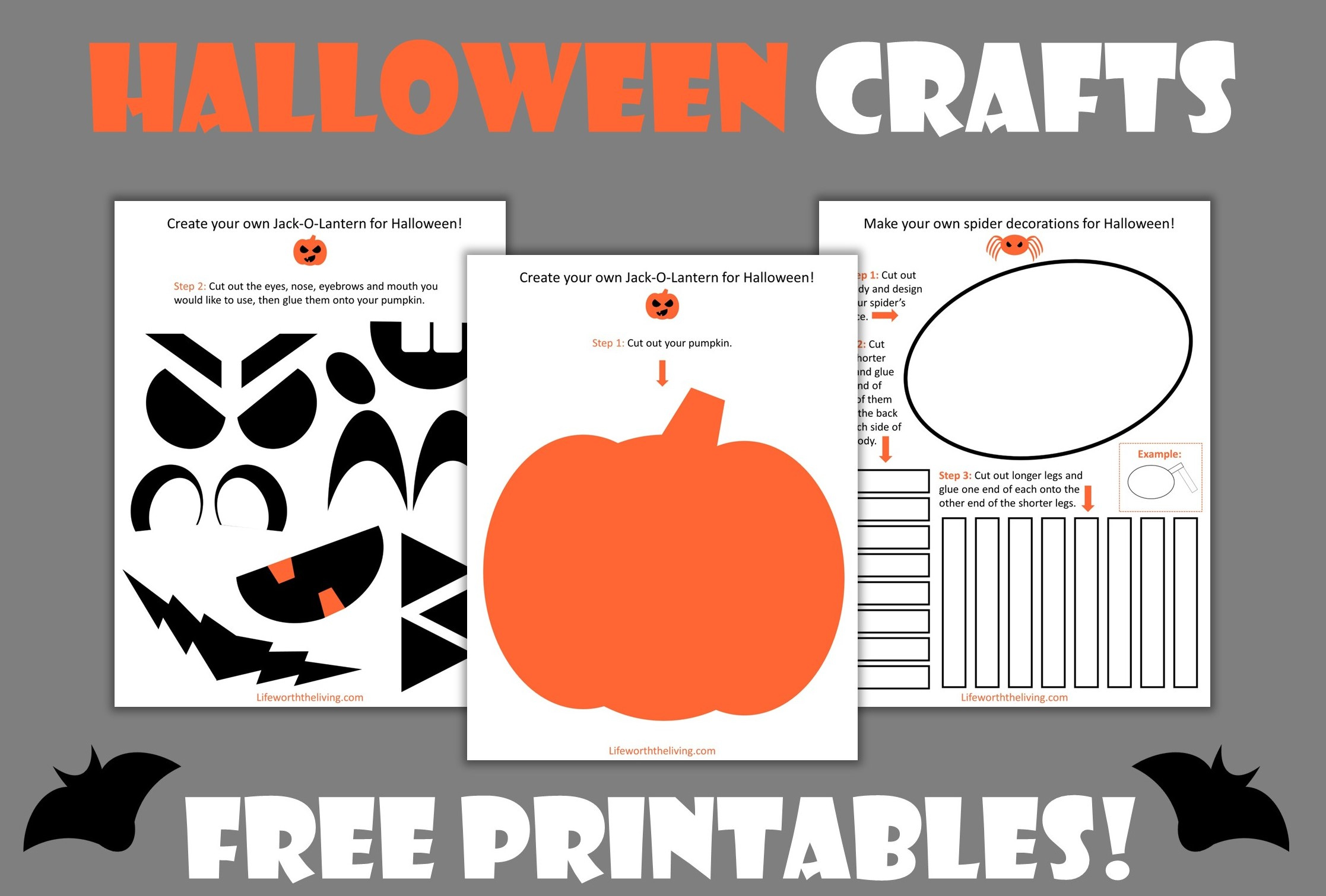 Life Worth The Living Blog with regard to Halloween Crafts For Kids Free Printable