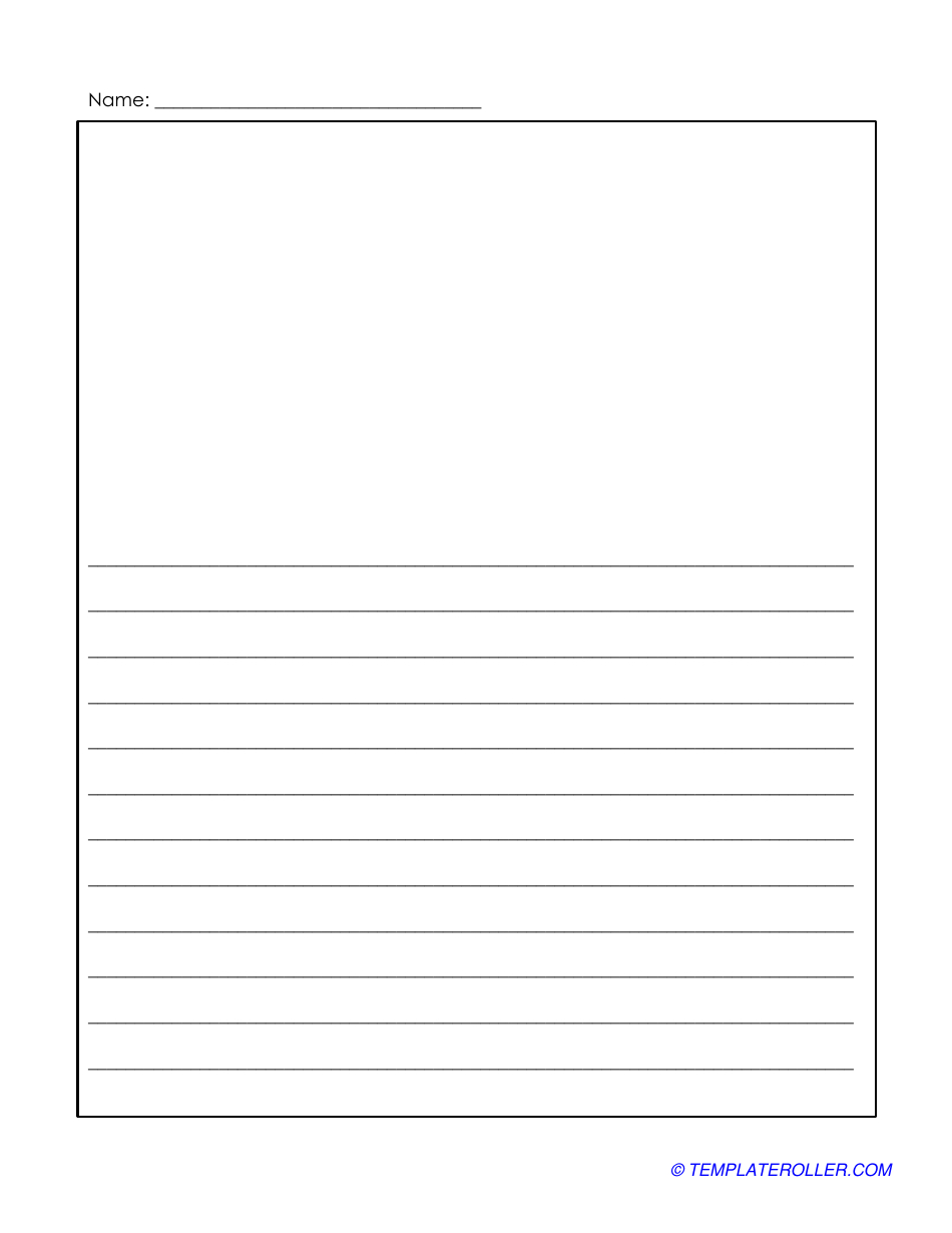 Lined Writing Paper Template With Picture Box Download Printable with Free Printable Writing Paper With Picture Box