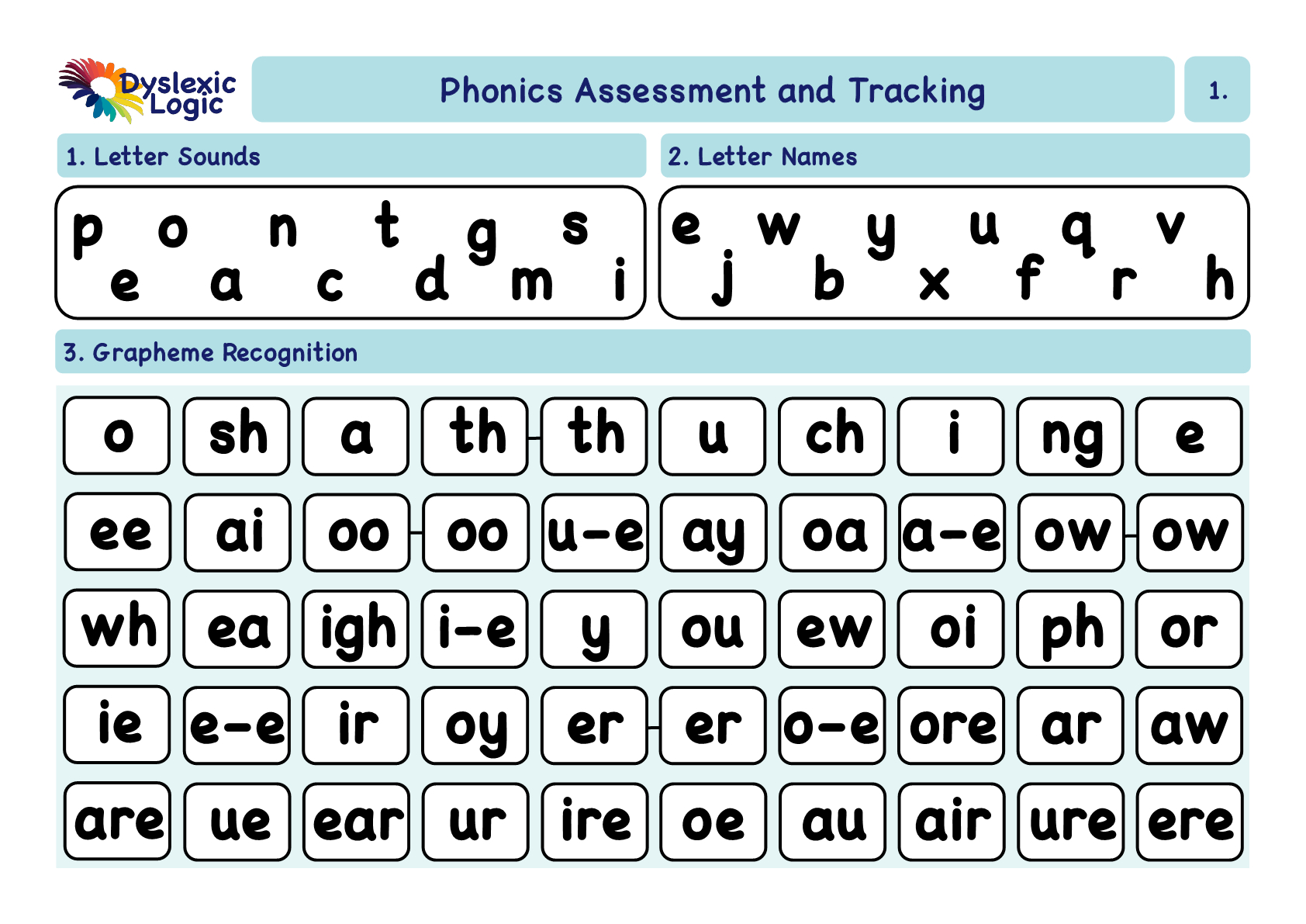Literacy Difficulties Assessment — Dyslexic Logic throughout Free Printable Phonics Assessments
