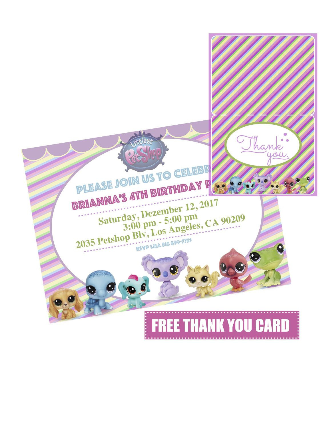 Littlest Pet Shop Invitations for Littlest Pet Shop Invitations Printable Free