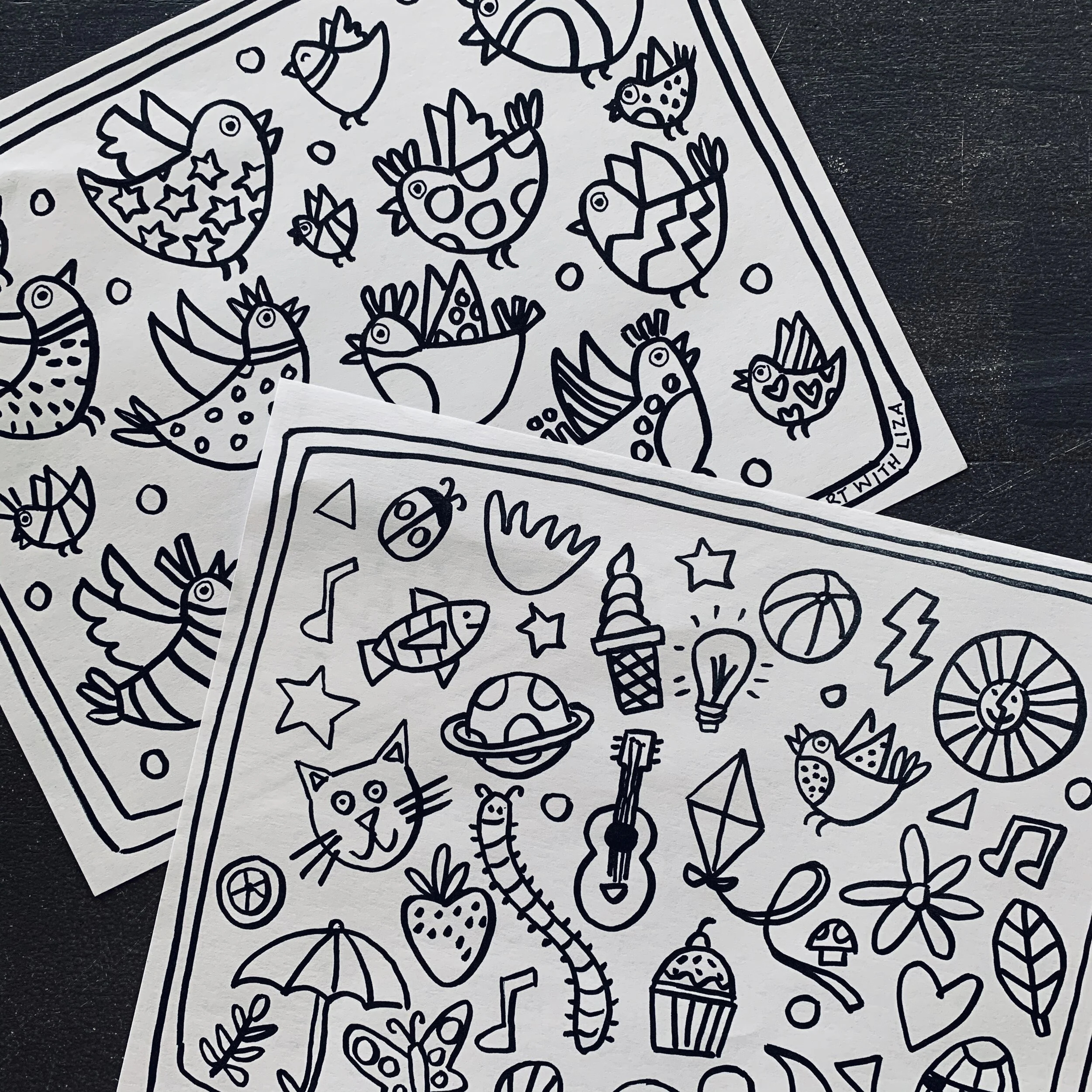 Liza Snyder Art-Free Printable Doodles To Color intended for Free Printable Doodle Patterns