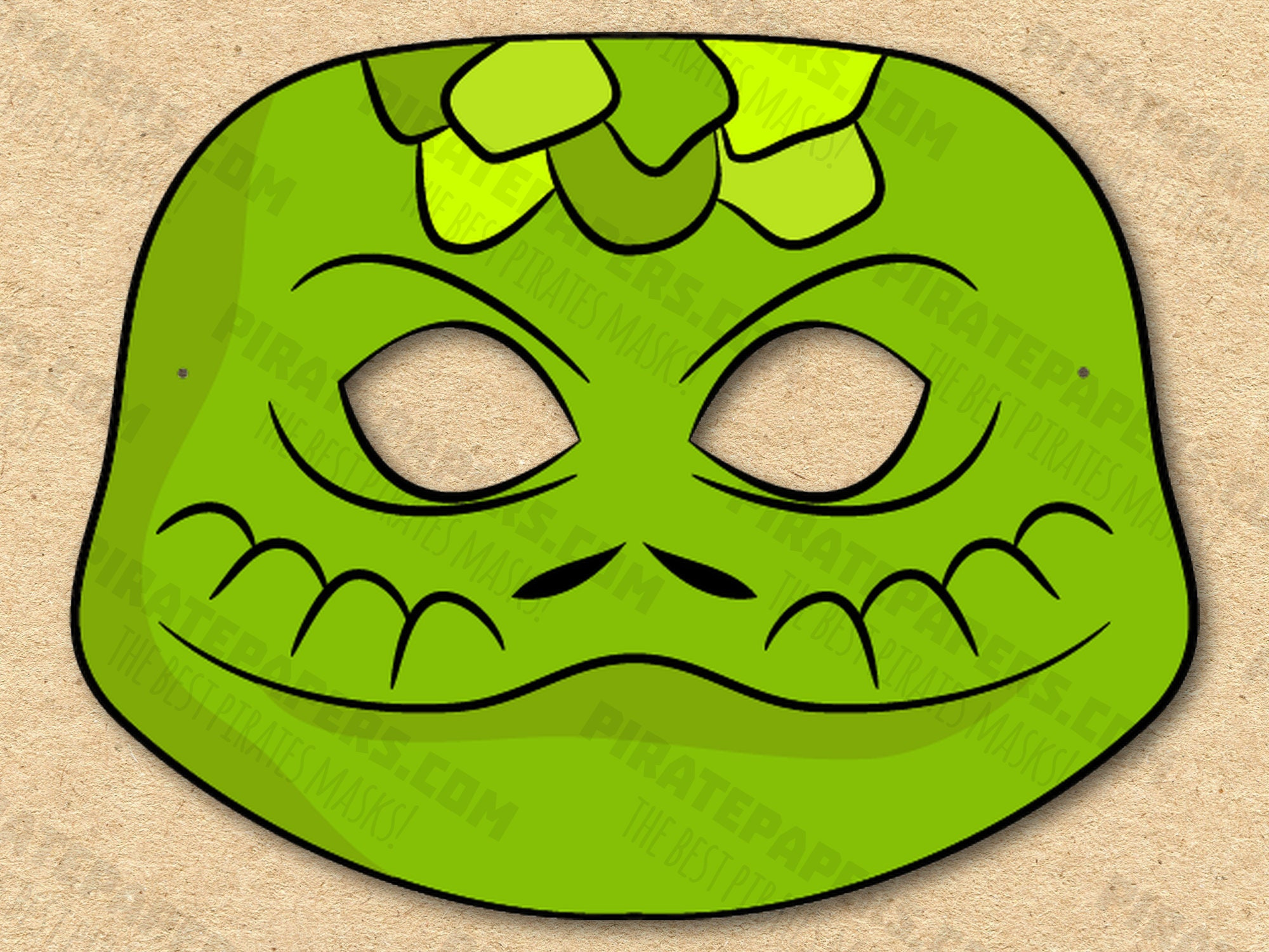 Lizard Mask Printable, Paper Diy For Kids And Adults. Pdf Template regarding Free Printable Lizard Mask