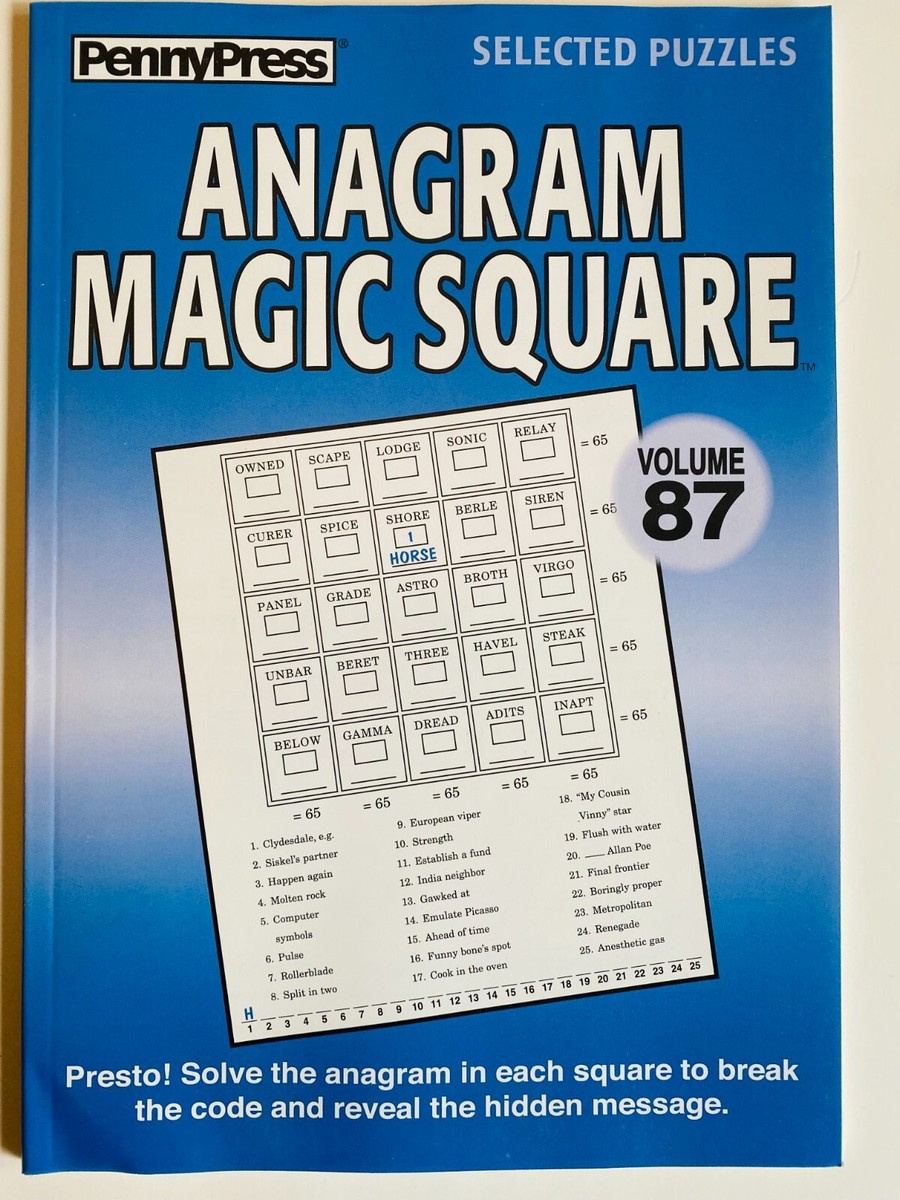 Lot Of 3 Anagram Magic Squares Penny Press Selected Puzzles 85-87 regarding Free Printable Anagram Magic Square Puzzles