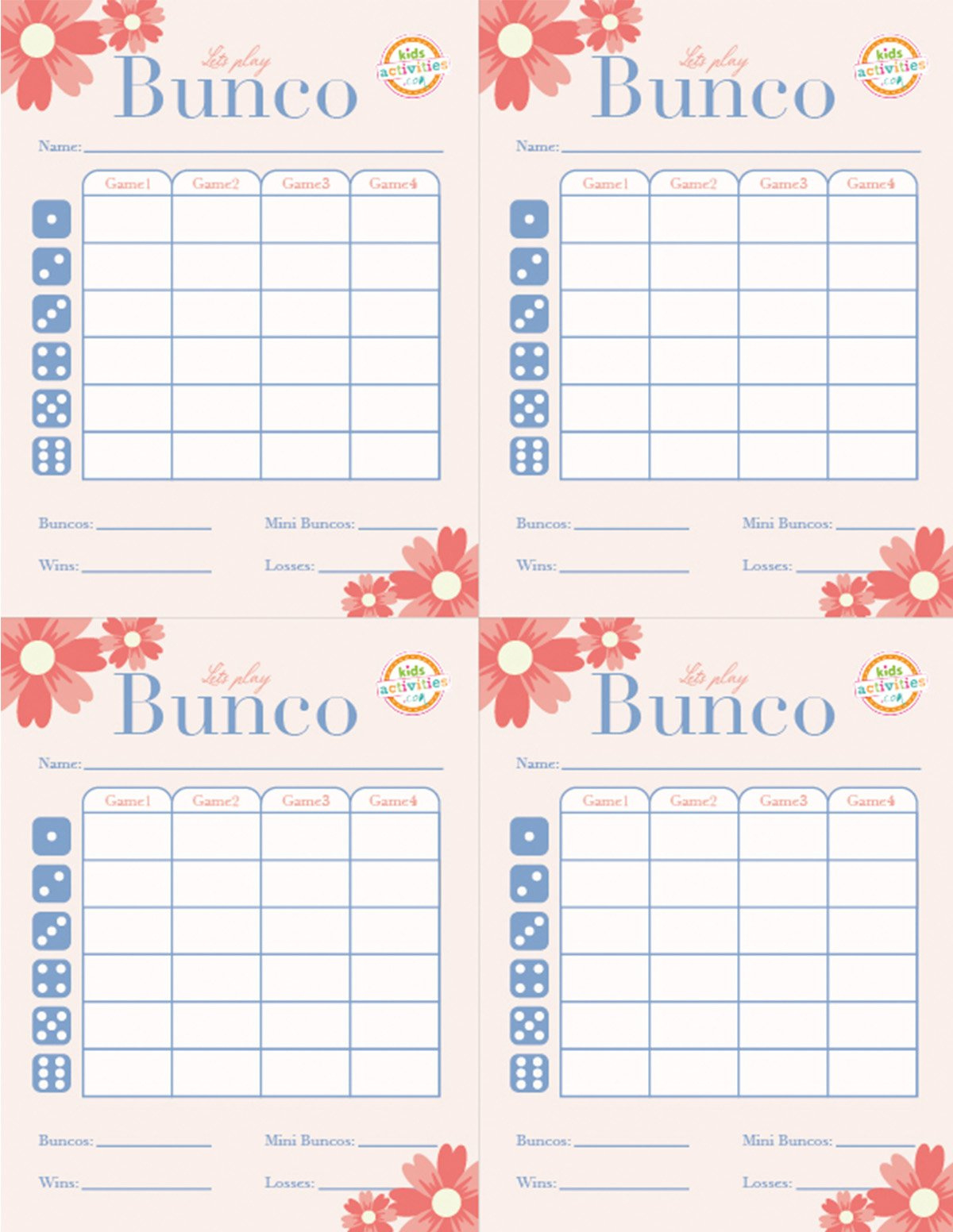 Make A Bunco Party Box With Free Printable Bunco Score Sheets inside Free Printable Bunco Score Sheets