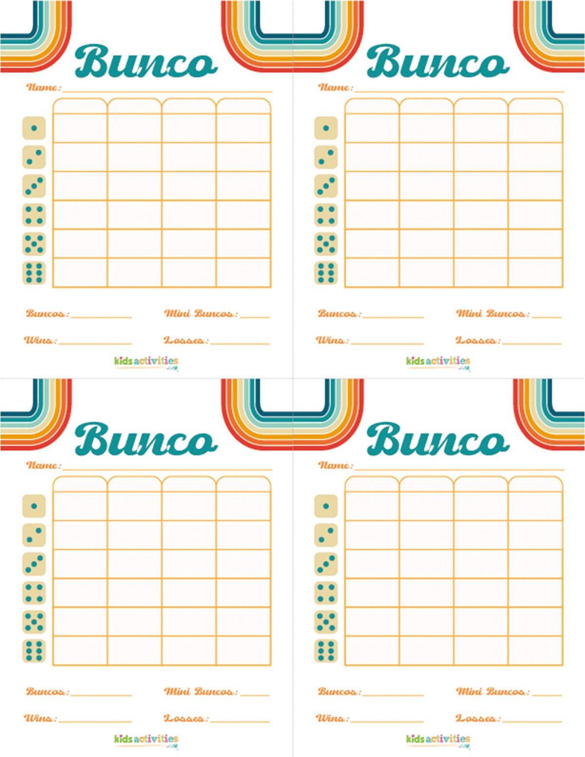 Make A Bunco Party Box With Free Printable Bunco Score Sheets pertaining to Free Printable Bunco Game Sheets