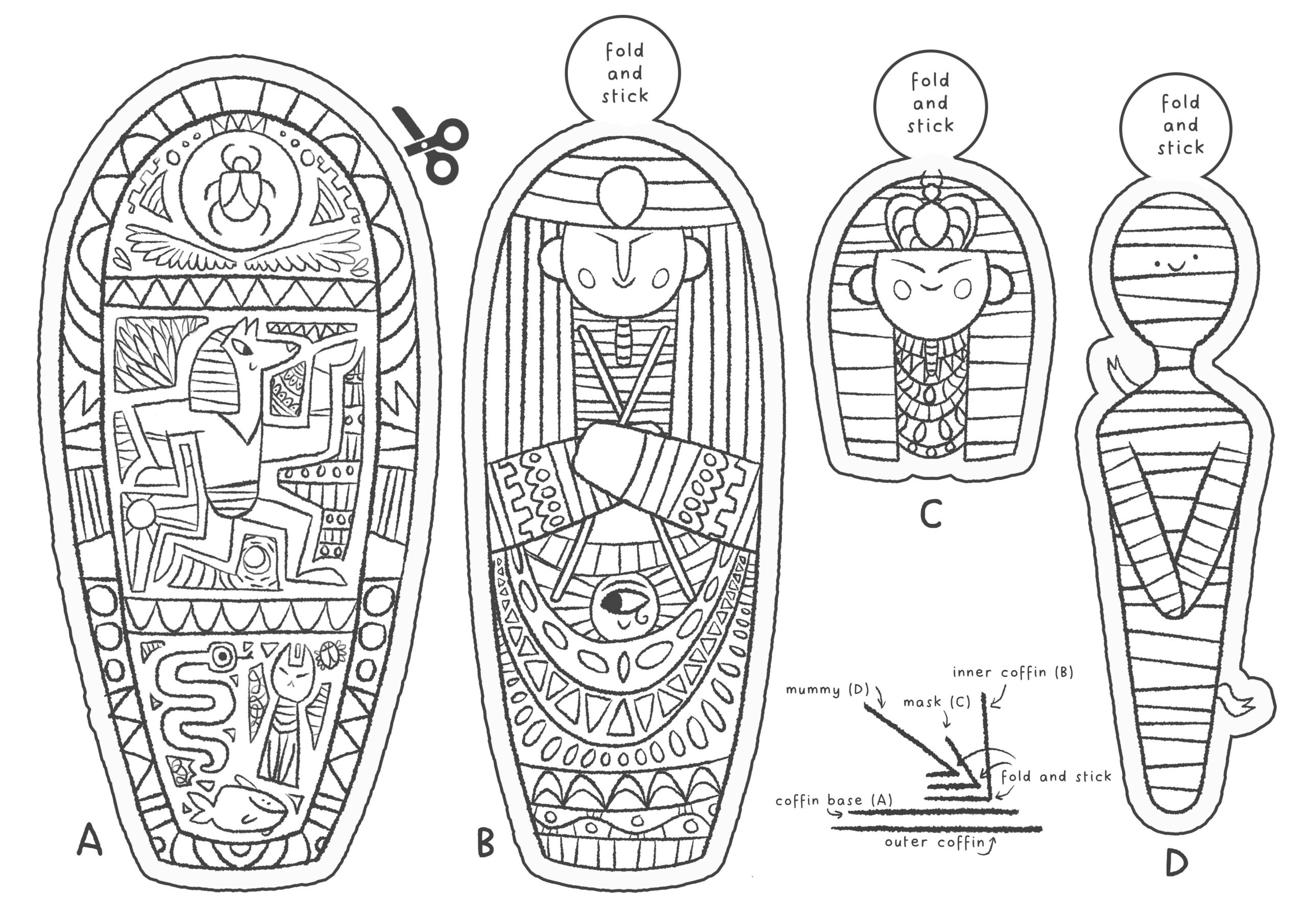 Make A Mummy | Mister Hope regarding Free Printable Sarcophagus