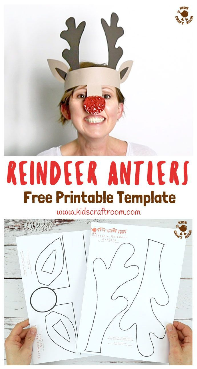 Make A Reindeer Headband Craft With This Fun Printable Template for Reindeer Antlers Template Free Printable