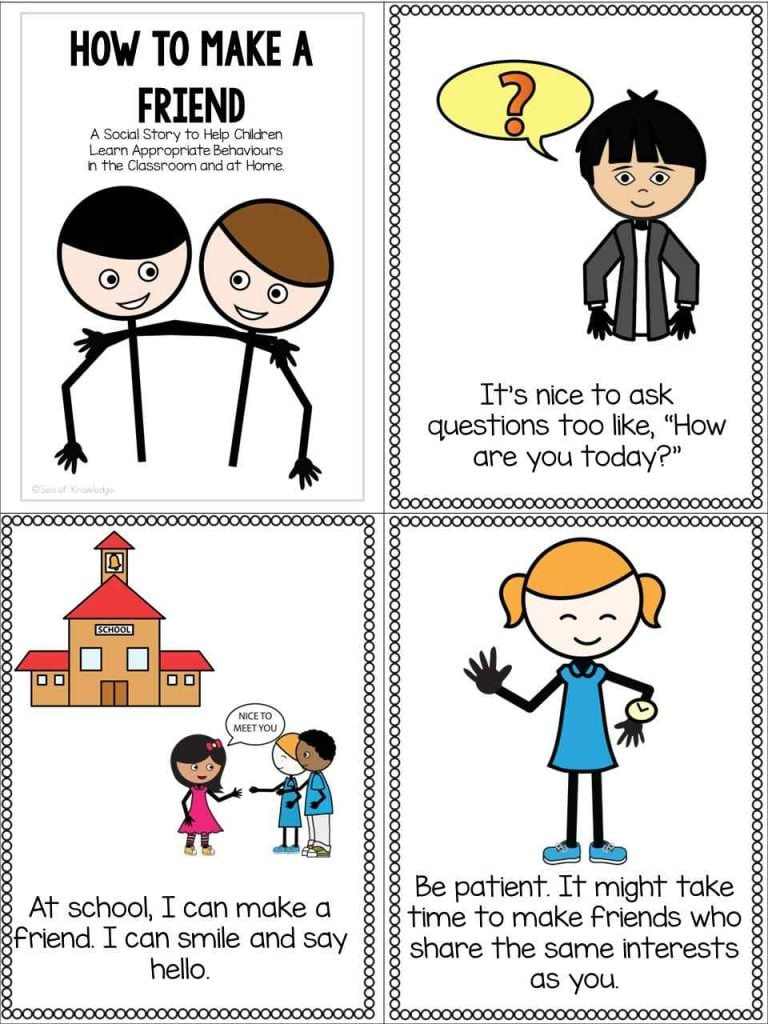 Making Friends Social Story Pdf Free With Activities intended for Free Printable Social Stories Making Friends