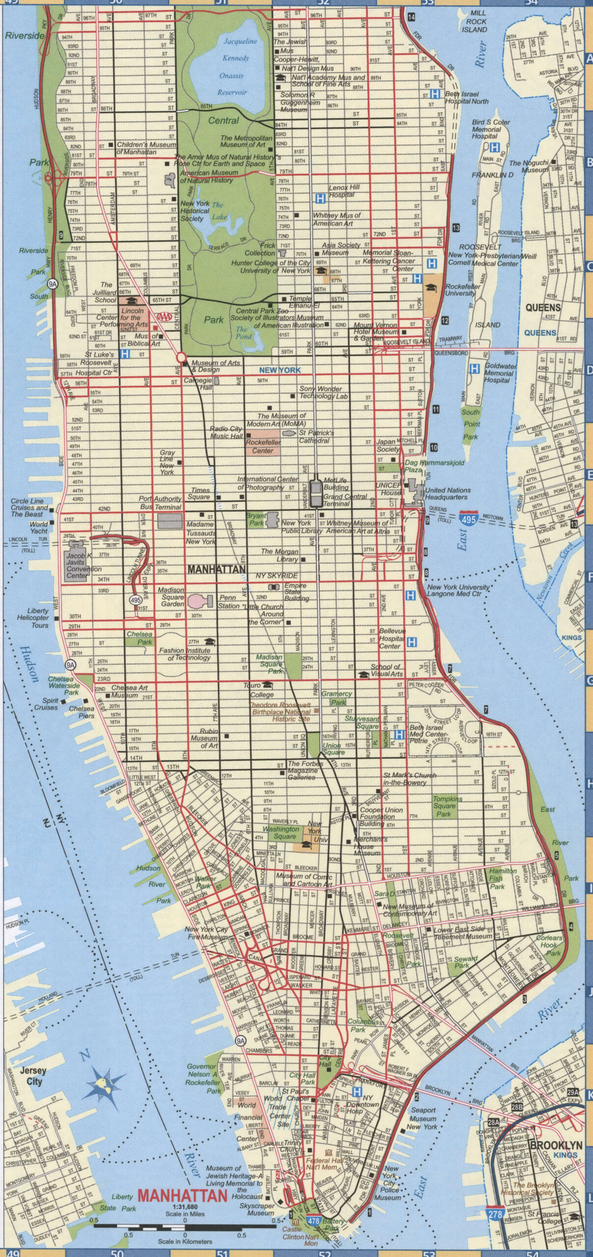 Manhattan Ny Road Map, Free Printable Map Highway Manhattan, New regarding Free Printable Map Of Manhattan