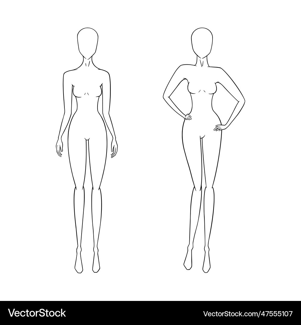 Mannequin Template Vector Images (Over 2,500) with regard to Free Printable Fashion Templates