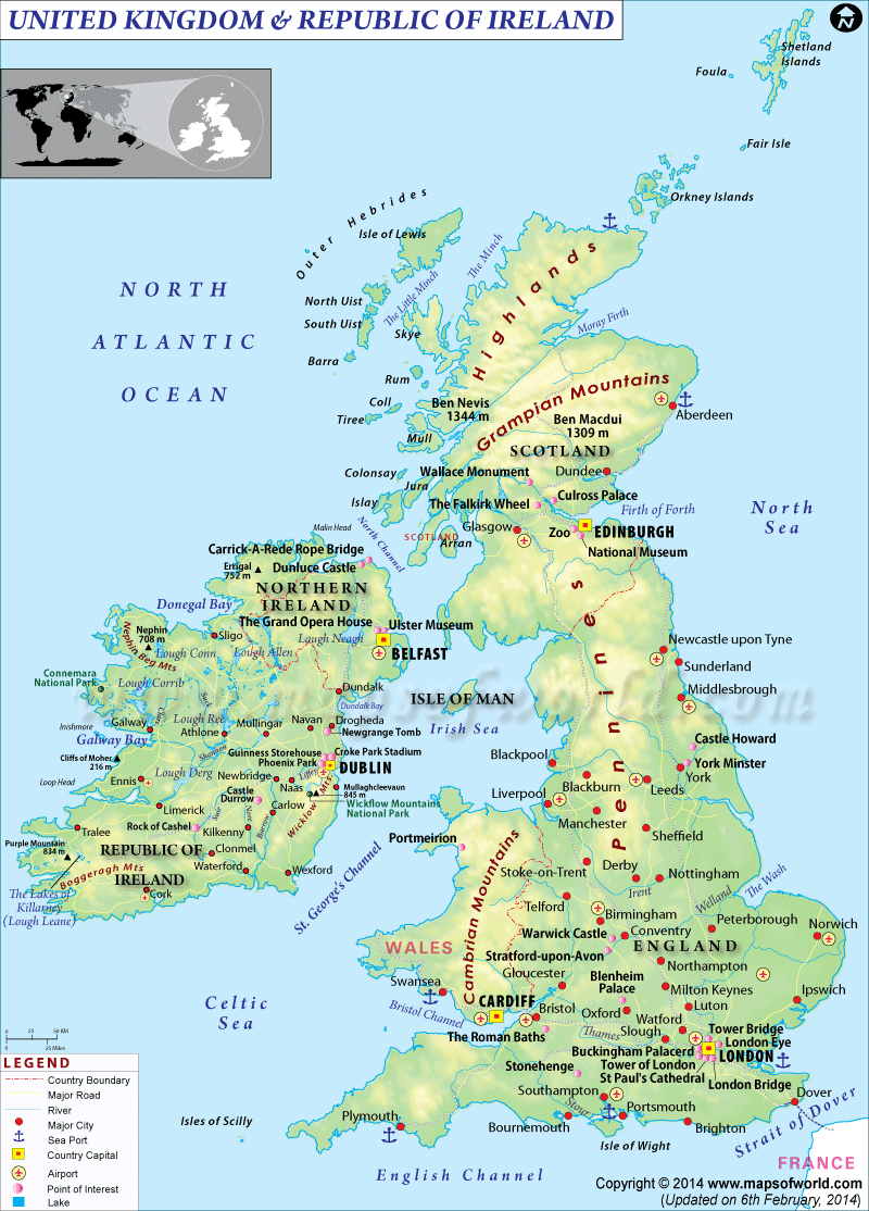 Map Of Uk And Ireland inside Free Printable Map Of Uk And Ireland