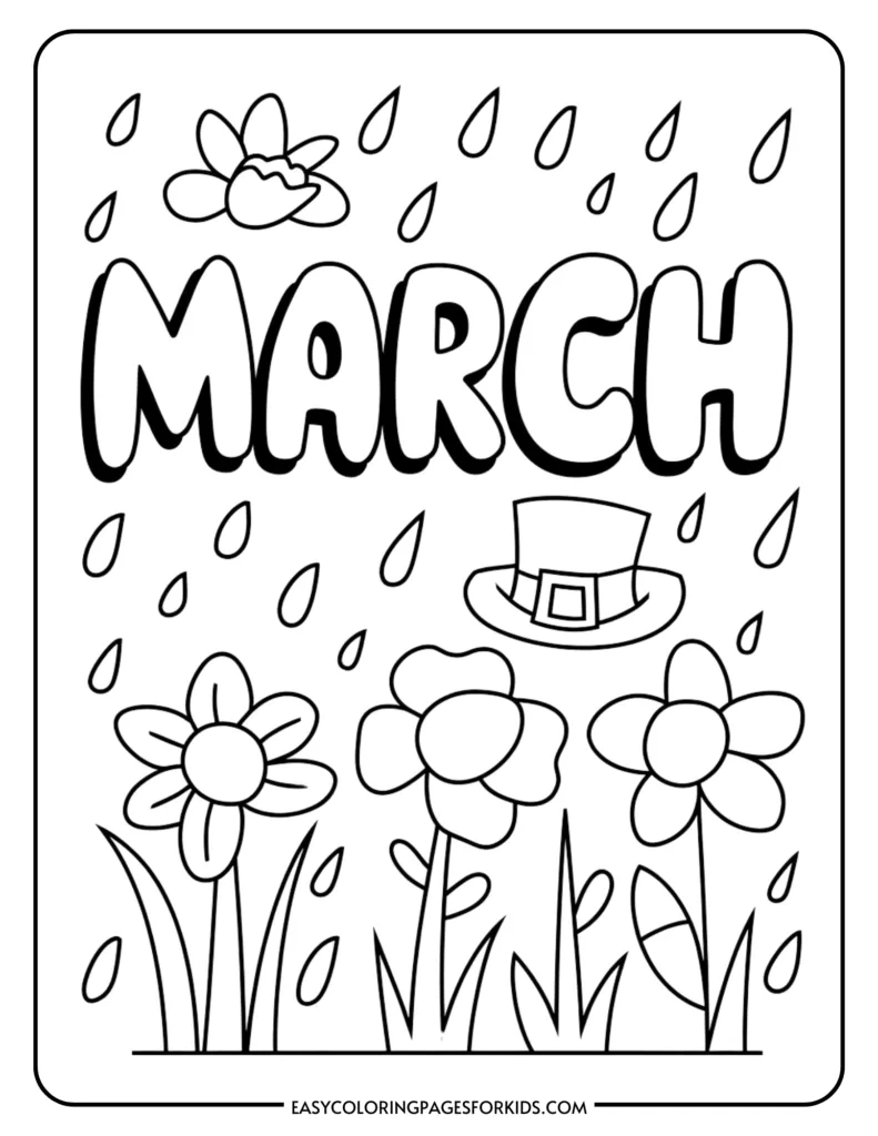 March Coloring Pages For Kids (6 Free Pdf Printables) - Easy inside Free Printable March Activities