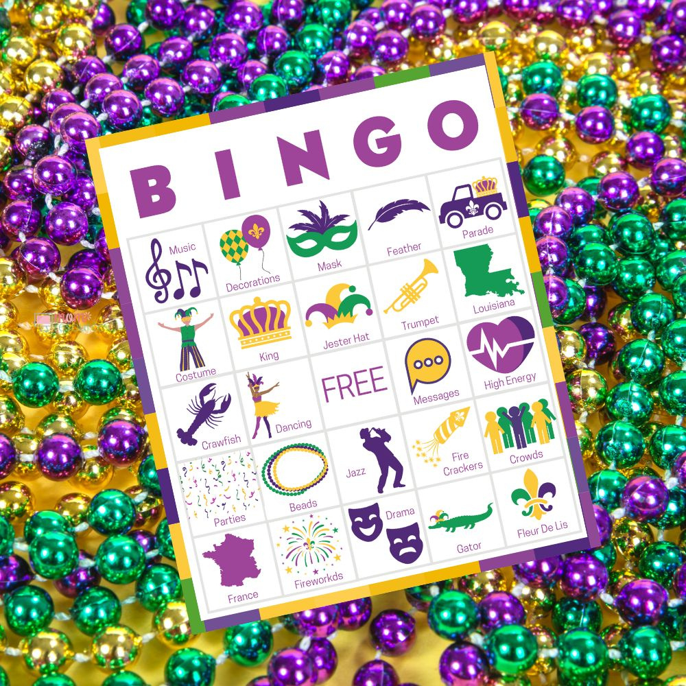 Mardi Gras Party Games - Fun Printable Game For Up To 200 pertaining to Free Printable Mardi Gras Games