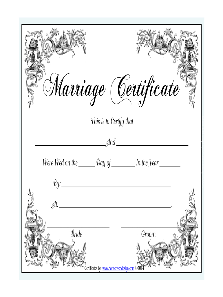 Marriage Certificate Form - Fill Online, Printable, Fillable regarding Fake Marriage Certificate Printable Free