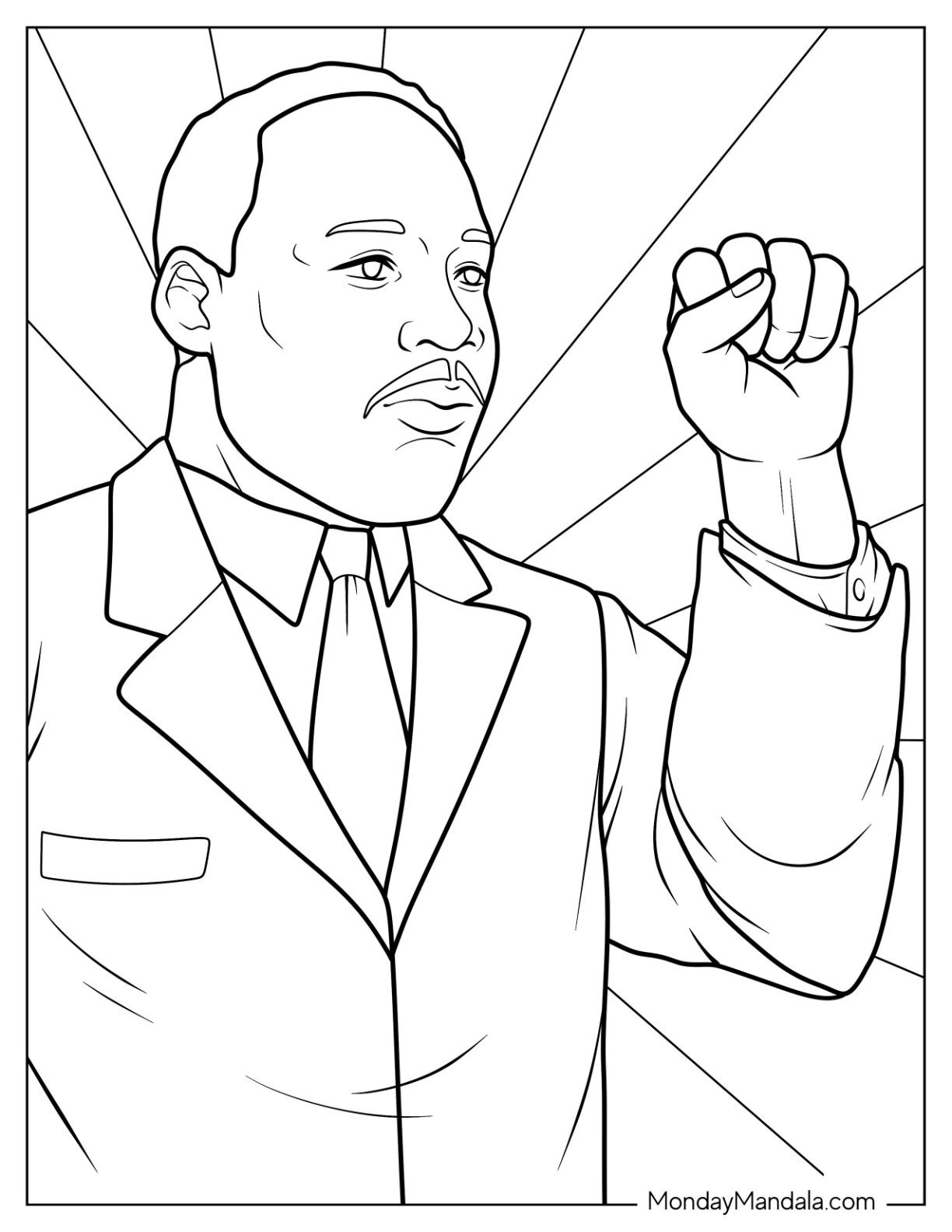 Martin Luther King, Jr. Coloring Pages (Free Printables) regarding Martin Luther King Free Printable Coloring Pages