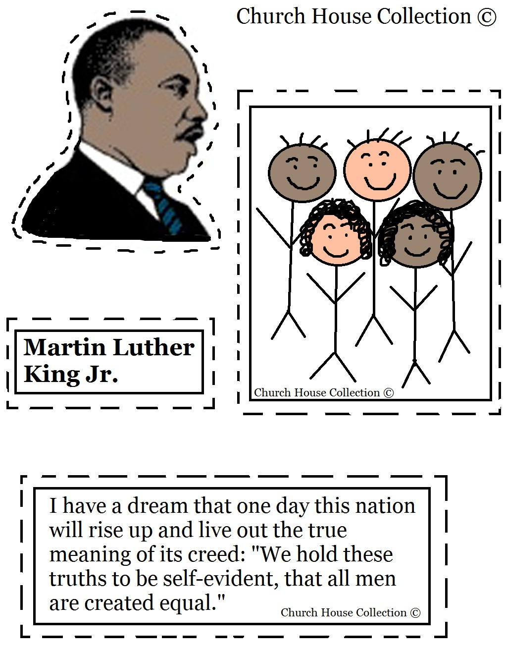 Martin Luther King Jr Craft Cutout Activity - Worksheets Library regarding Free Printable Martin Luther King Jr Worksheets For Kindergarten
