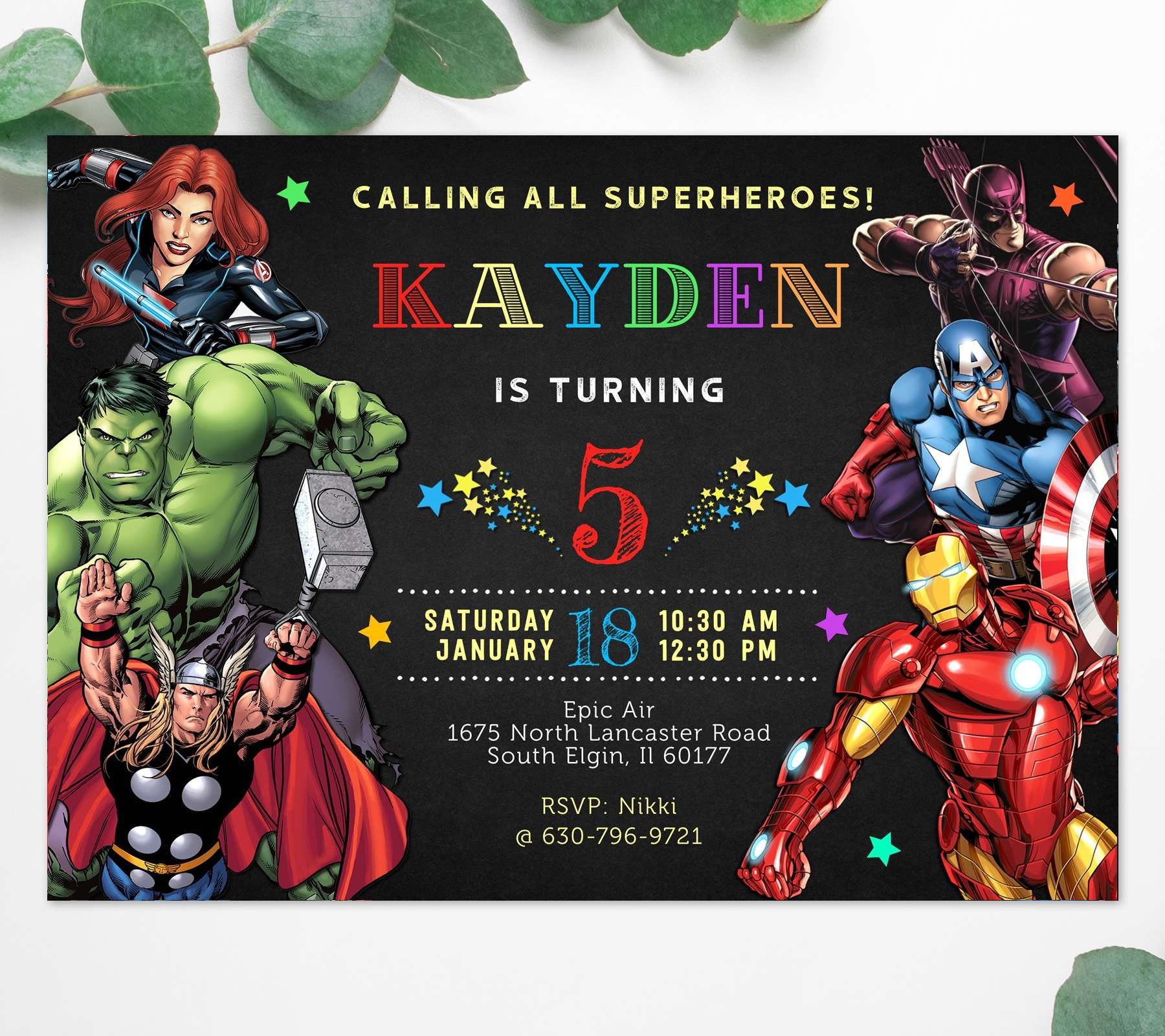 Marvel Avengers Birthday Invitation - Instant Download Template throughout Free Printable Avengers Birthday Party Invitations