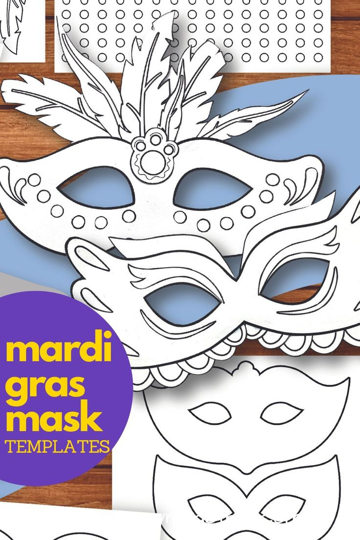 Masquerade And Mardi Gras Mask Templates (Free Printables) in Free Printable Masquerade Masks