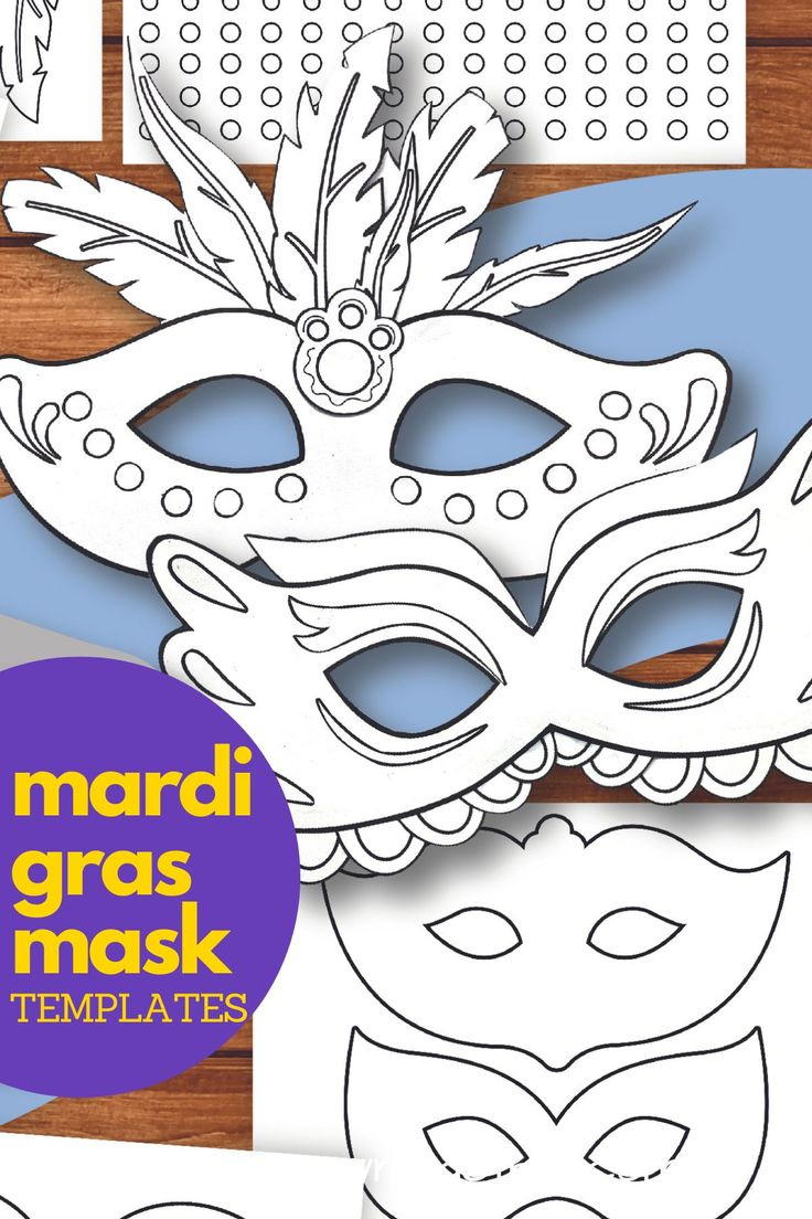 Masquerade And Mardi Gras Mask Templates (Free Printables) with Free Printable Mardi Gras Masks