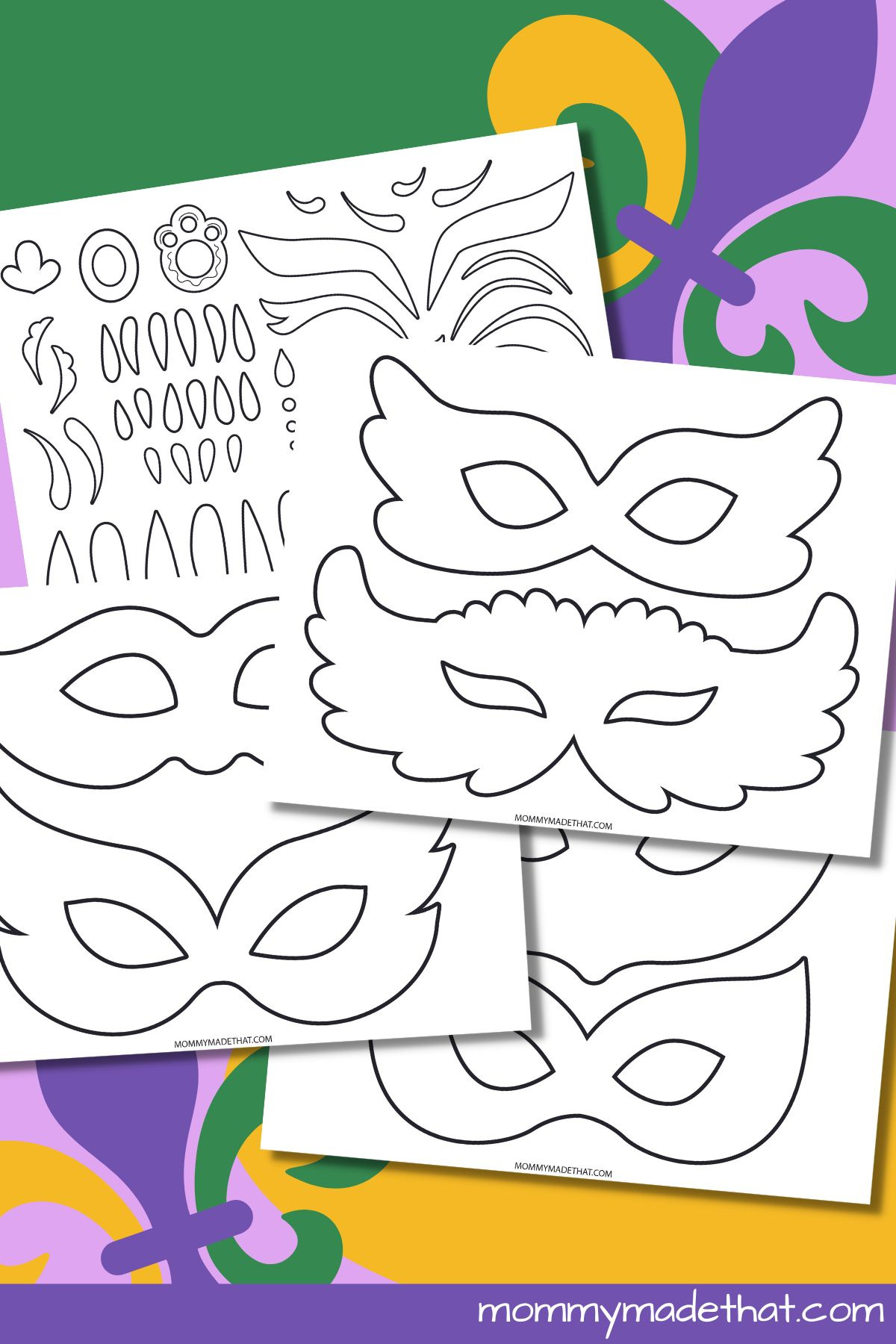 Masquerade And Mardi Gras Mask Templates (Free Printables) with regard to Free Printable Masquerade Masks