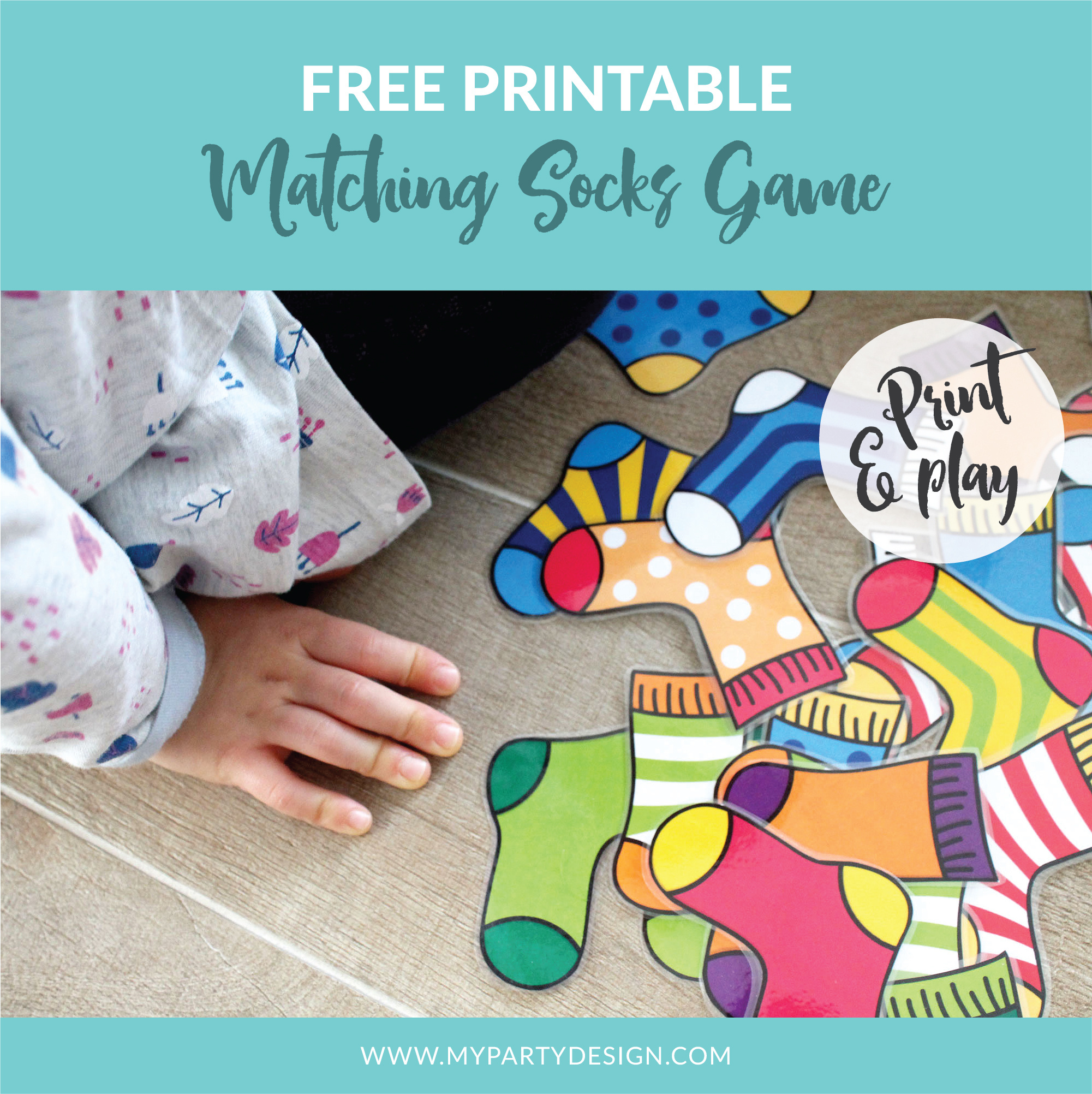 Matching Socks Game Free Printable - My Party Design in Free Printable Toddler Matching Games