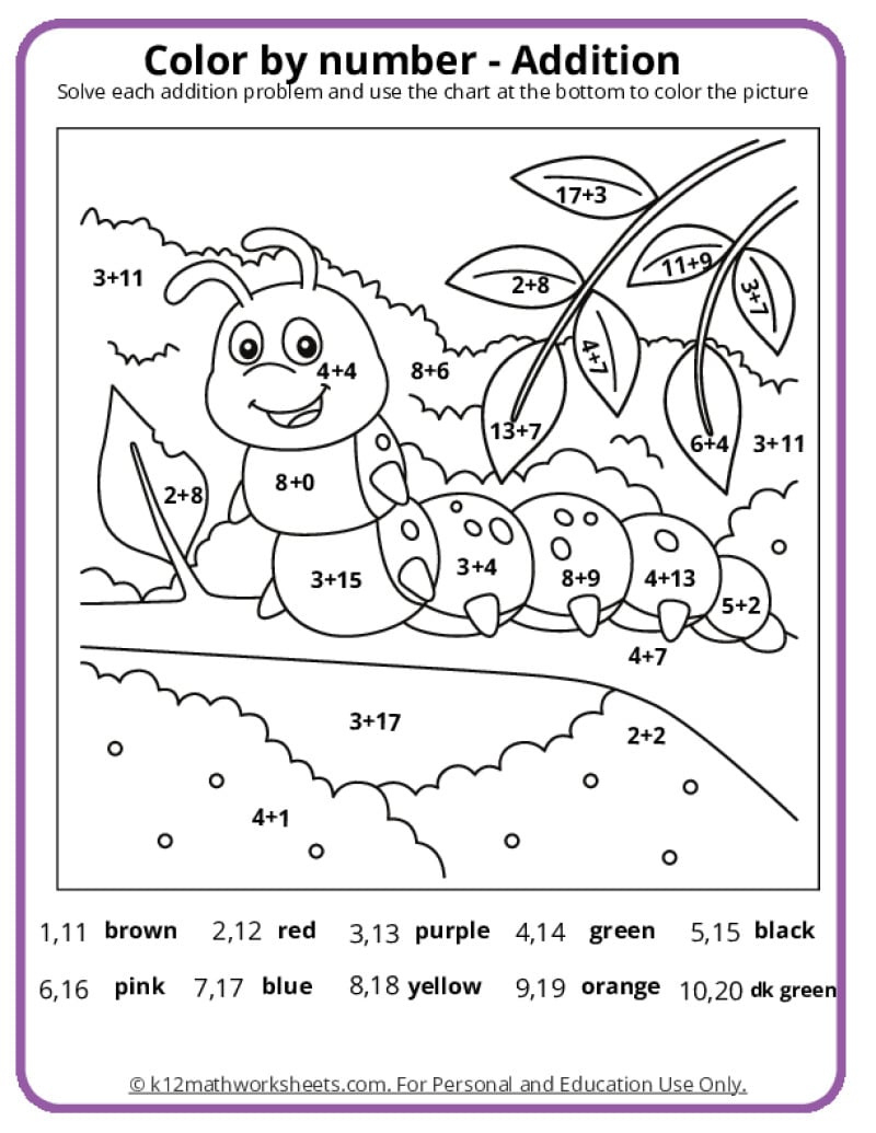 Math Coloring Pages | Printable Pdfsk12Mathworksheets for Free Printable Math Coloring Sheets
