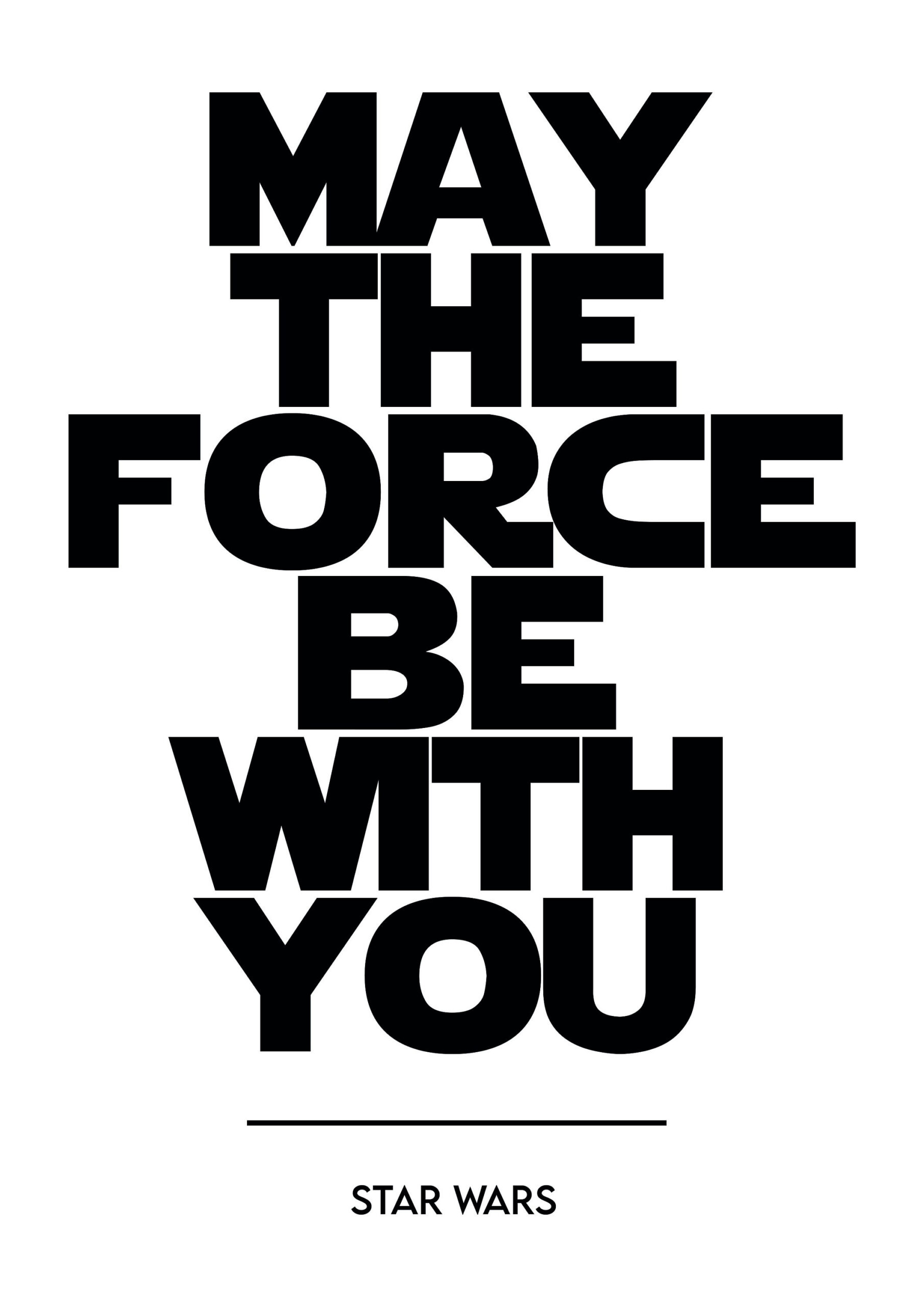 May The Force Be With You Poster, Digital Download, Star Wars regarding May The Force Be With You Free Printable