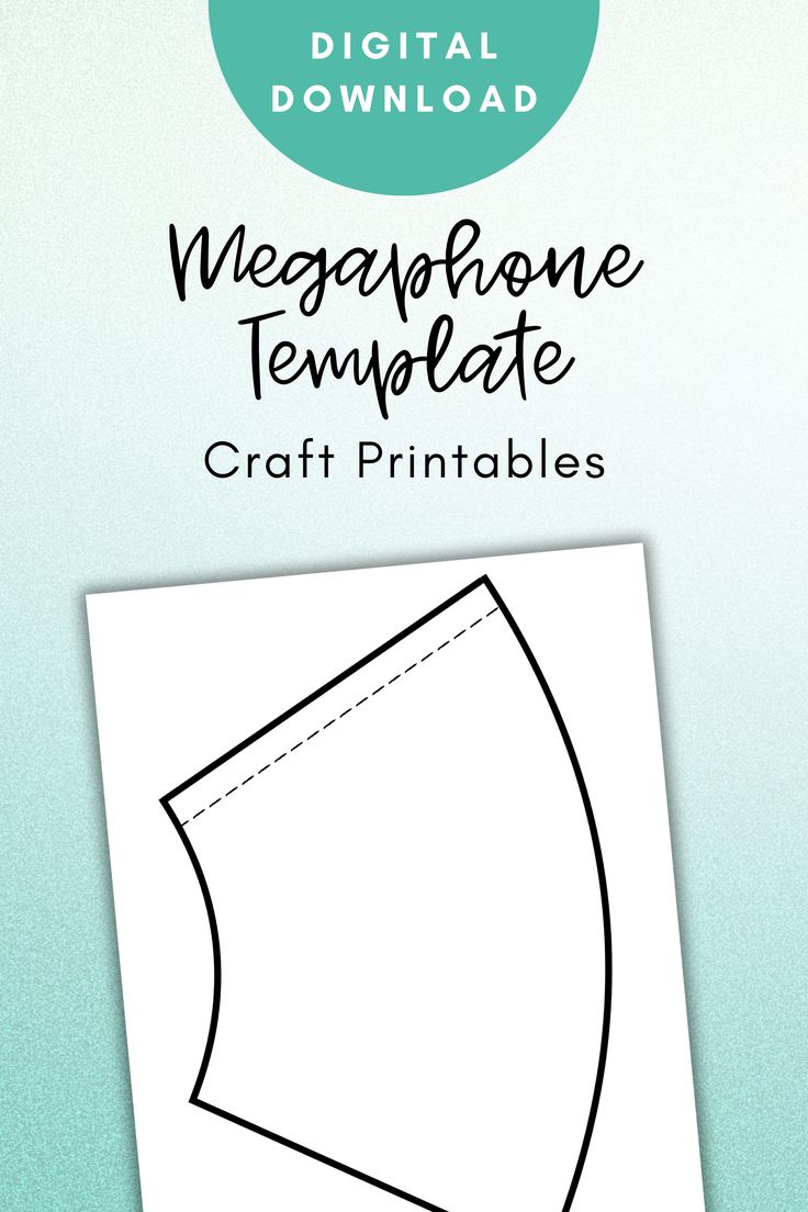 Megaphone Template Craft - Pdf Download intended for Free Printable Megaphone Template