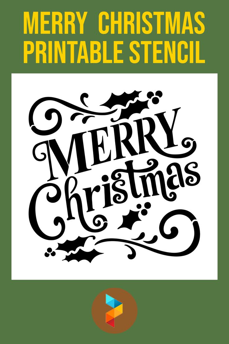 Merry Christmas Stencil - 15 Free Pdf Printables | Printablee with Merry Christmas Stencil Free Printable