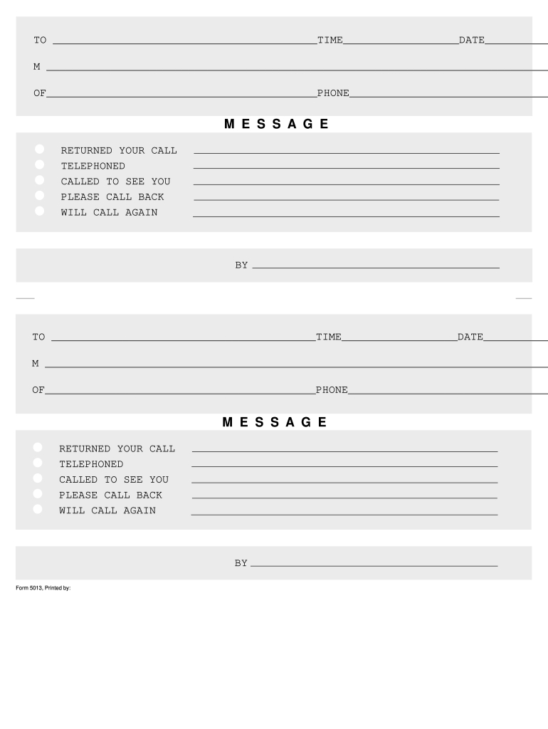 Message Pad Template: Fill Out & Sign Online | Dochub for Free Printable Message Sheets