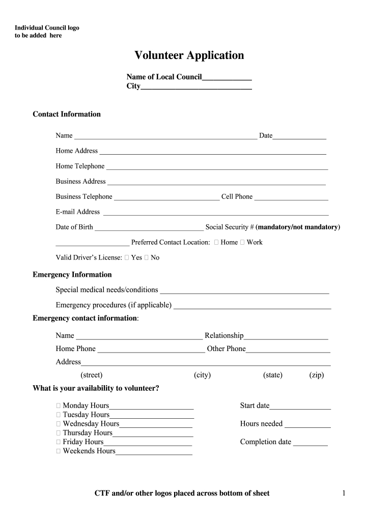 Mi Volunteer Application Form - Fill Online, Printable, Fillable inside Free Printable Volunteer Forms