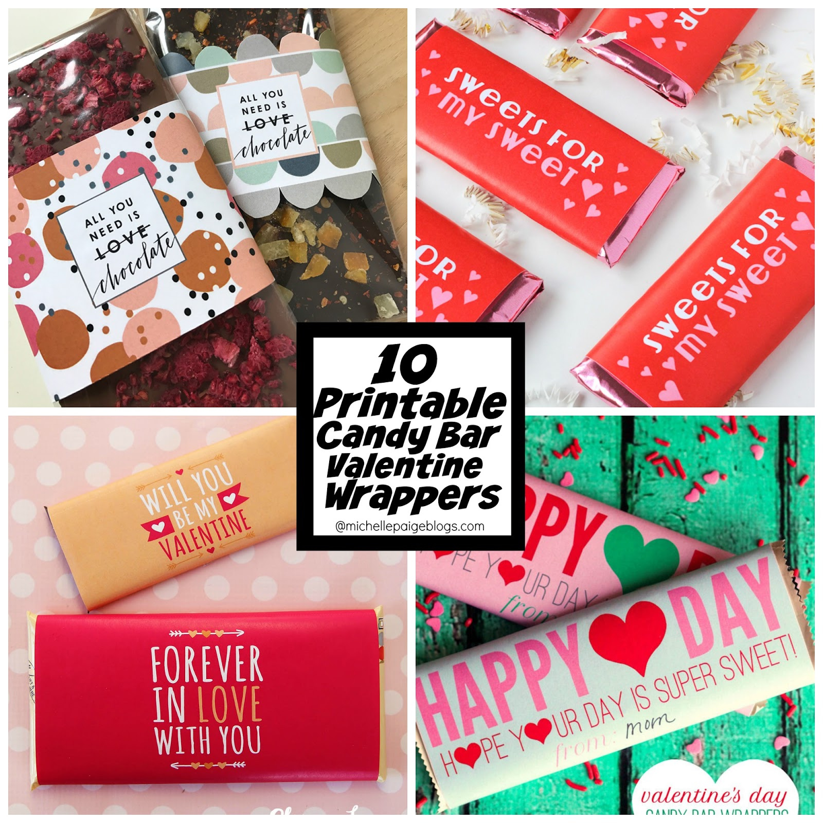 Michelle Paige Blogs: 10 Free Printable Candy Bar Wrapper Valentines throughout Free Candy Wrapper Printable