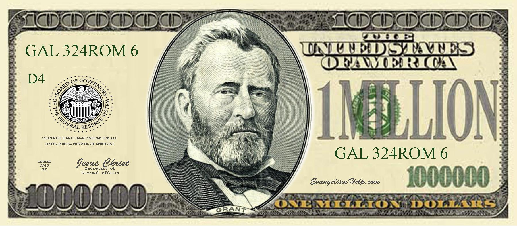 Million Dollar Bill Clipart – Free Clipart #1664868 | Clipart Library in Free Printable Million Dollar Bill