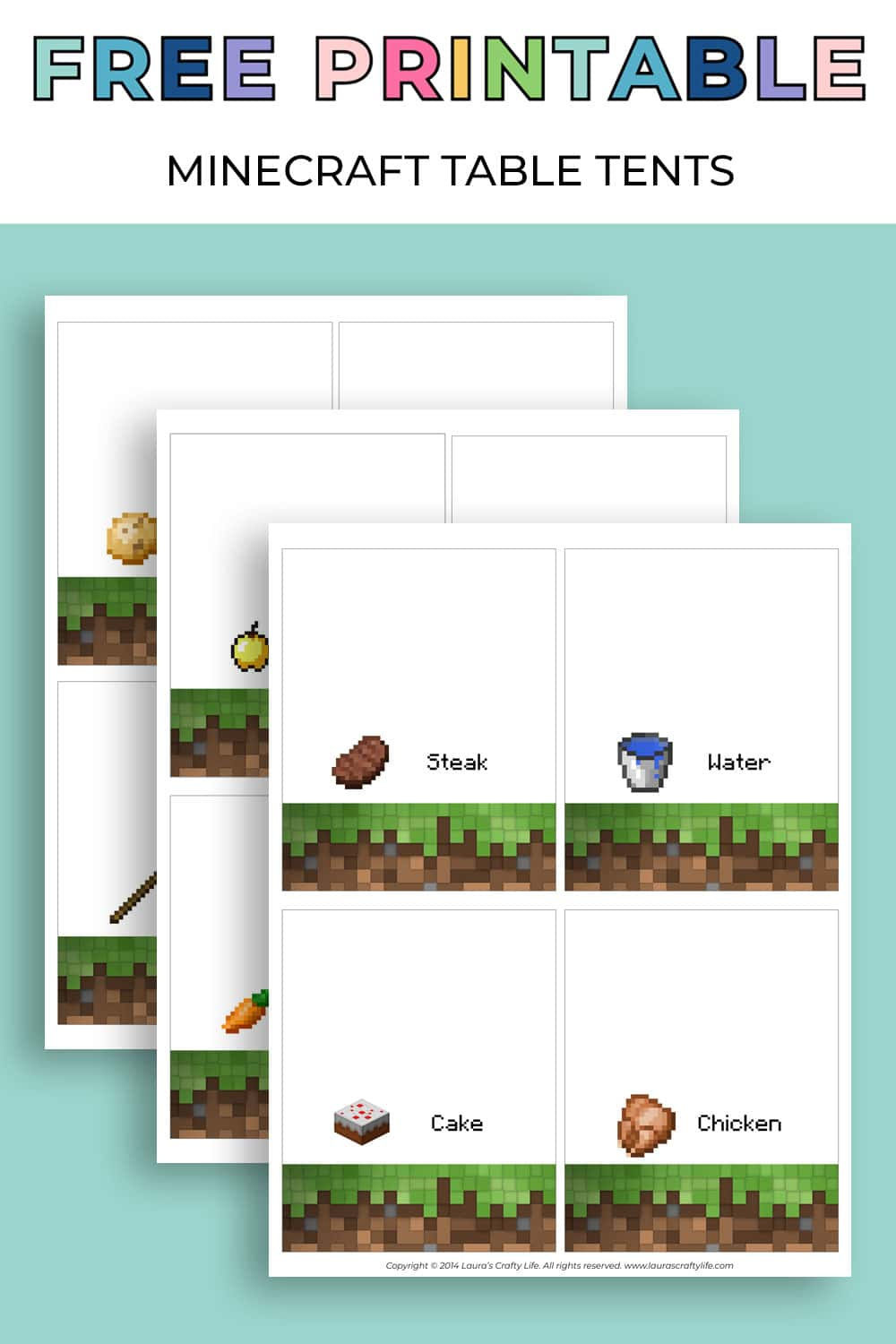 Minecraft Food Labels within Free Printable Minecraft Food Labels