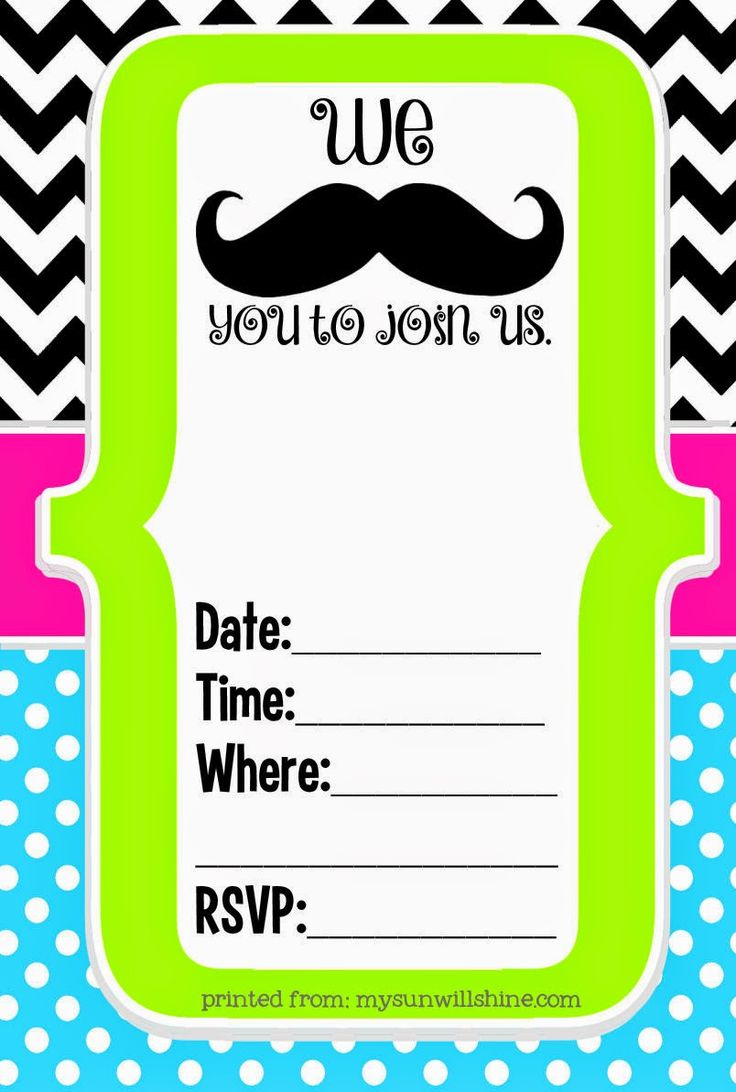 Mini Kit De Mostachos Para Imprimir Gratis. with regard to Free Printable Mustache Invitations