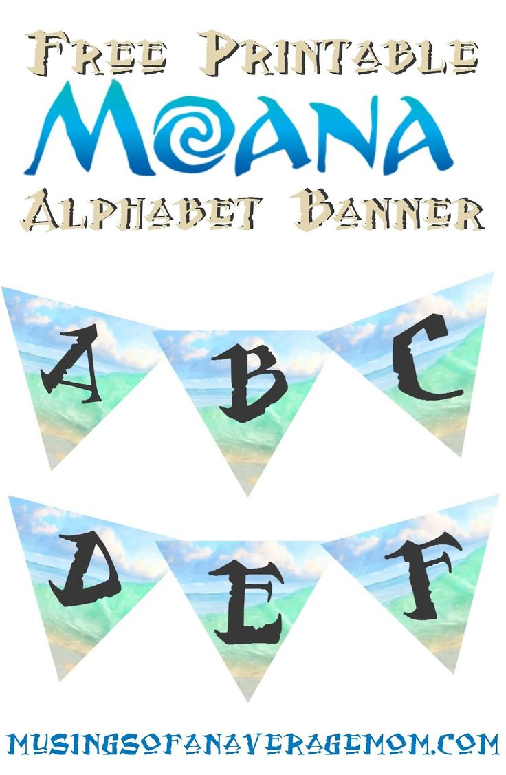 Moana Birthday Banner regarding Free Printable Moana Banner